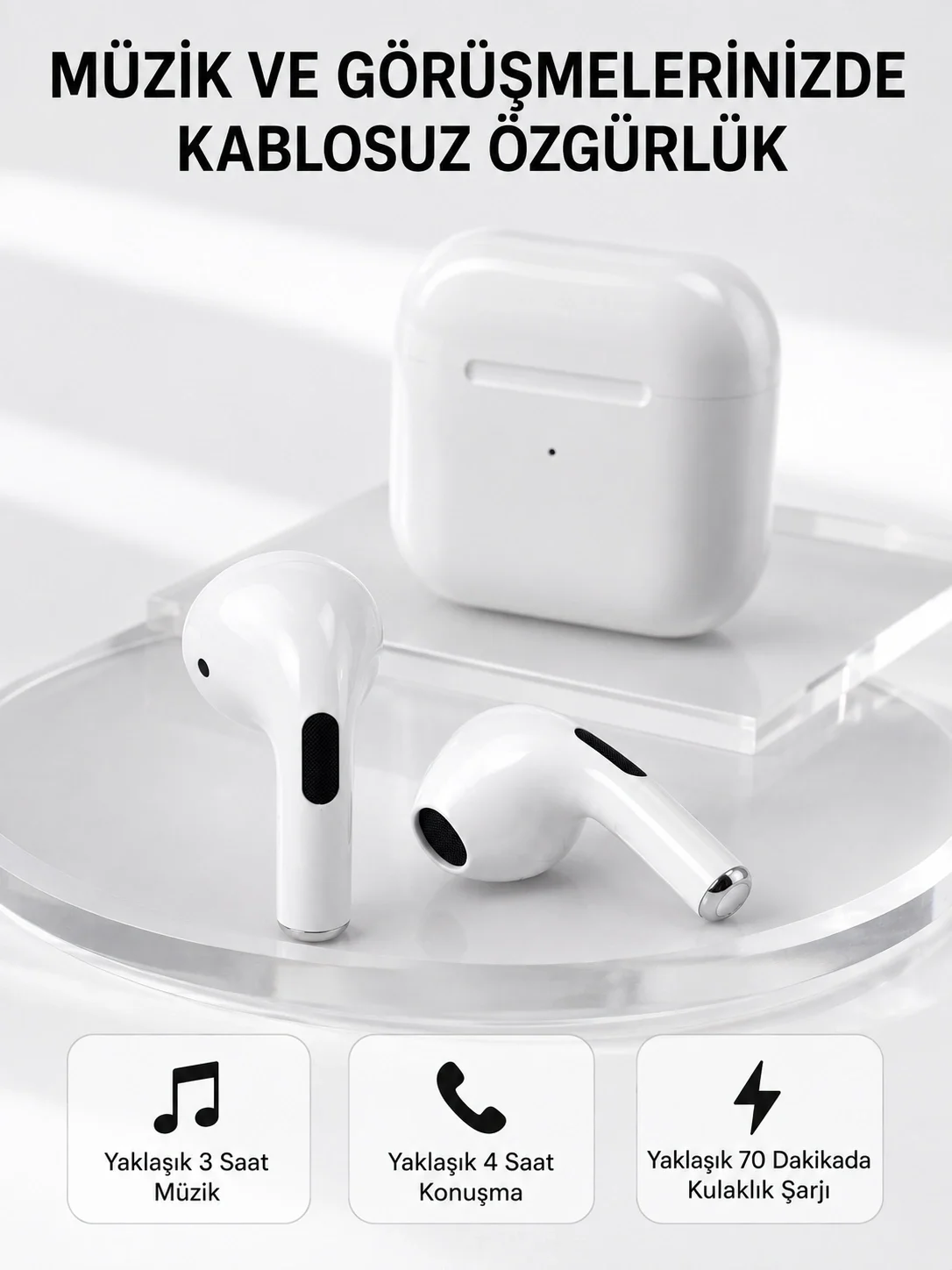 Bluetooth 5.3 TWS Kablosuz Kulak İçi Kulaklık 25 Metre Menzil Şarj Kutulu Bluetooth 5.3 TWS Kablosuz Kulak İçi Kulaklık 25 Metre Menzil Şarj Kutulu