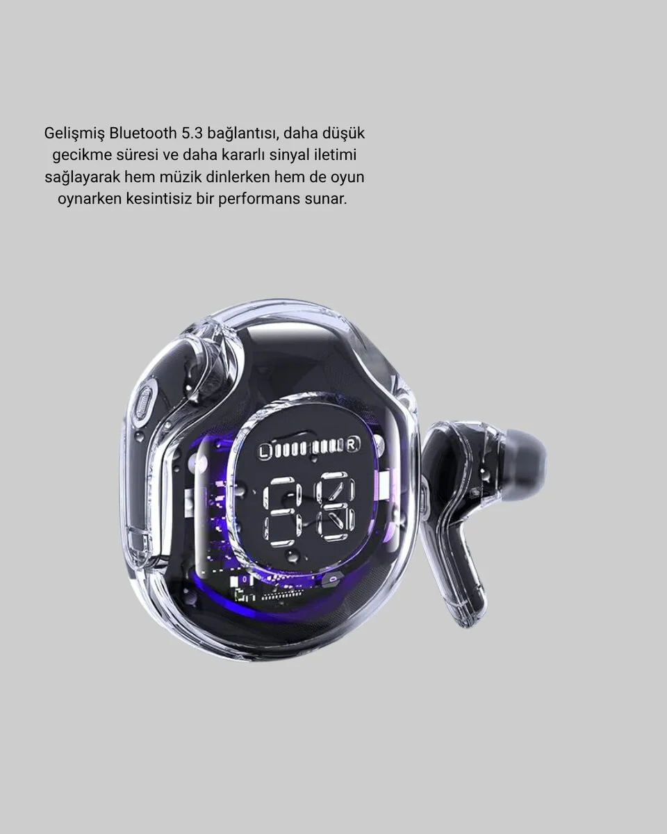 Bluetooth 5.3 TWS Kulaklık Gürültü Engelleyici Üçlü Mikrofonlu Ergonomik Tasarım