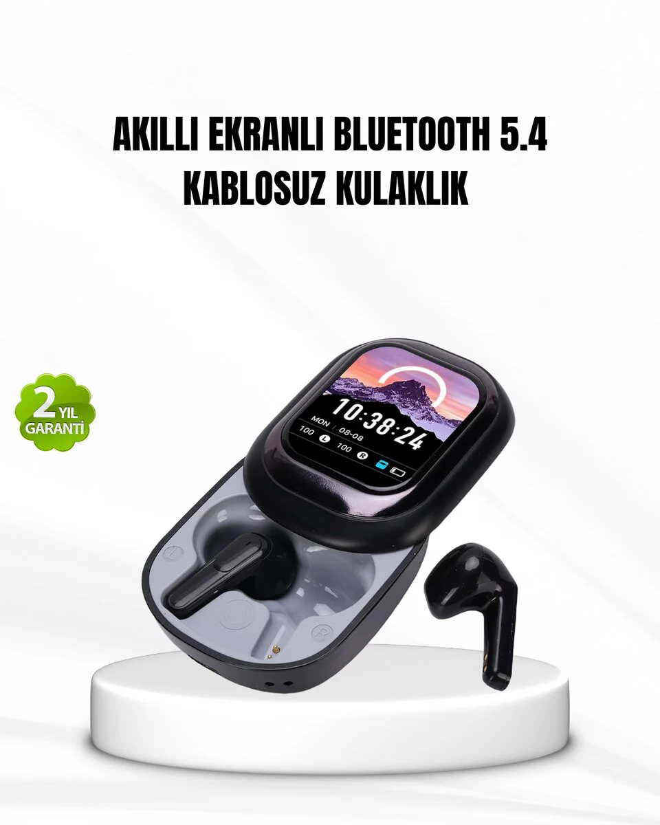 Bluetooth 5.4 Gürültü Engelleme Kulaklık ve Akıllı Ekranlı Şarj Kutusu - Kusursuz Ses Deneyimi