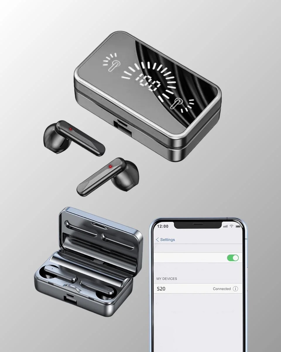Bluetooth 5.4 Kablosuz Kulaklık – Gürültü Engelleme, Dokunmatik Kontrol ve 2000 mAh Şarj Kutusu