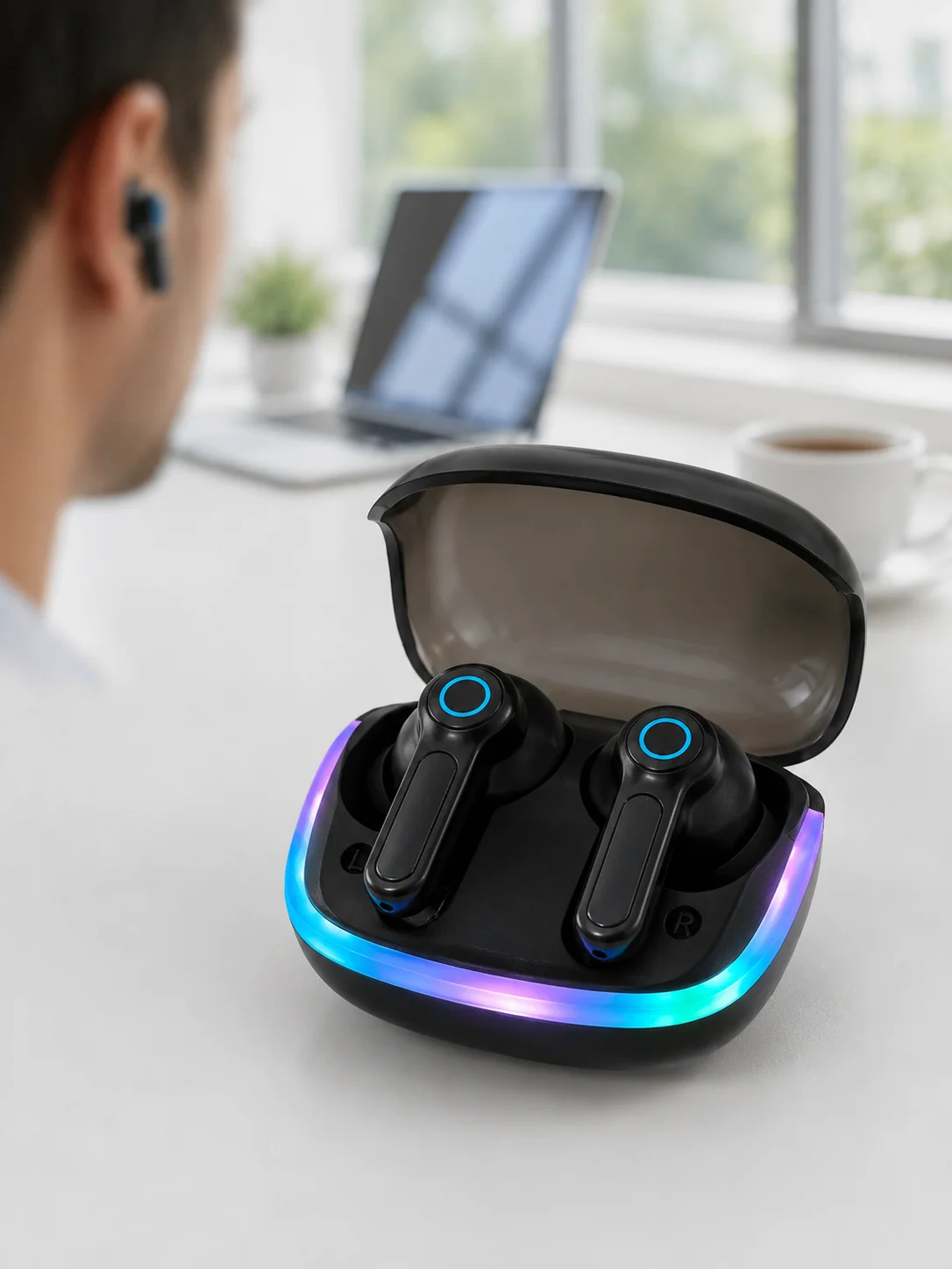 Bluetooth 5.4 Kablosuz KulaklıkQuad ENC Mikrofonlu TWS Kulaklık