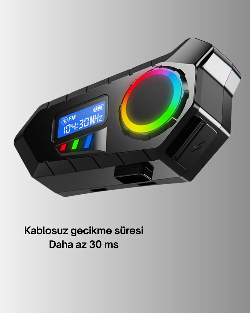 Bluetooth 5.4 Kablosuz Hoparlör - IP65 Su Geçirmez, 40 Saat Pil Ömrü ve HD Ses Kalitesi