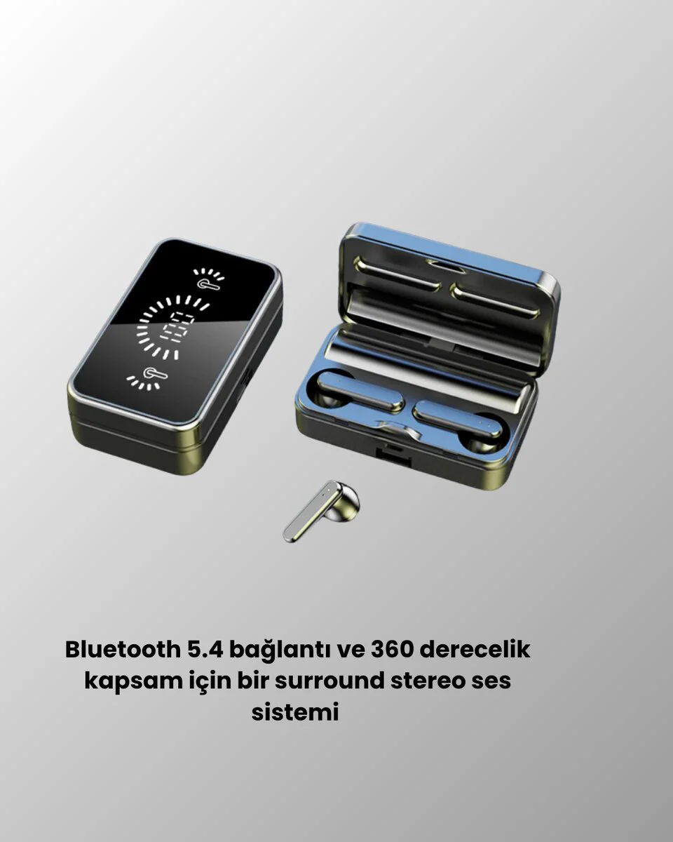 Bluetooth 5.4 Kablosuz Kulaklık – Gürültü Engelleme, Dokunmatik Kontrol ve 2000 mAh Şarj Kutusu