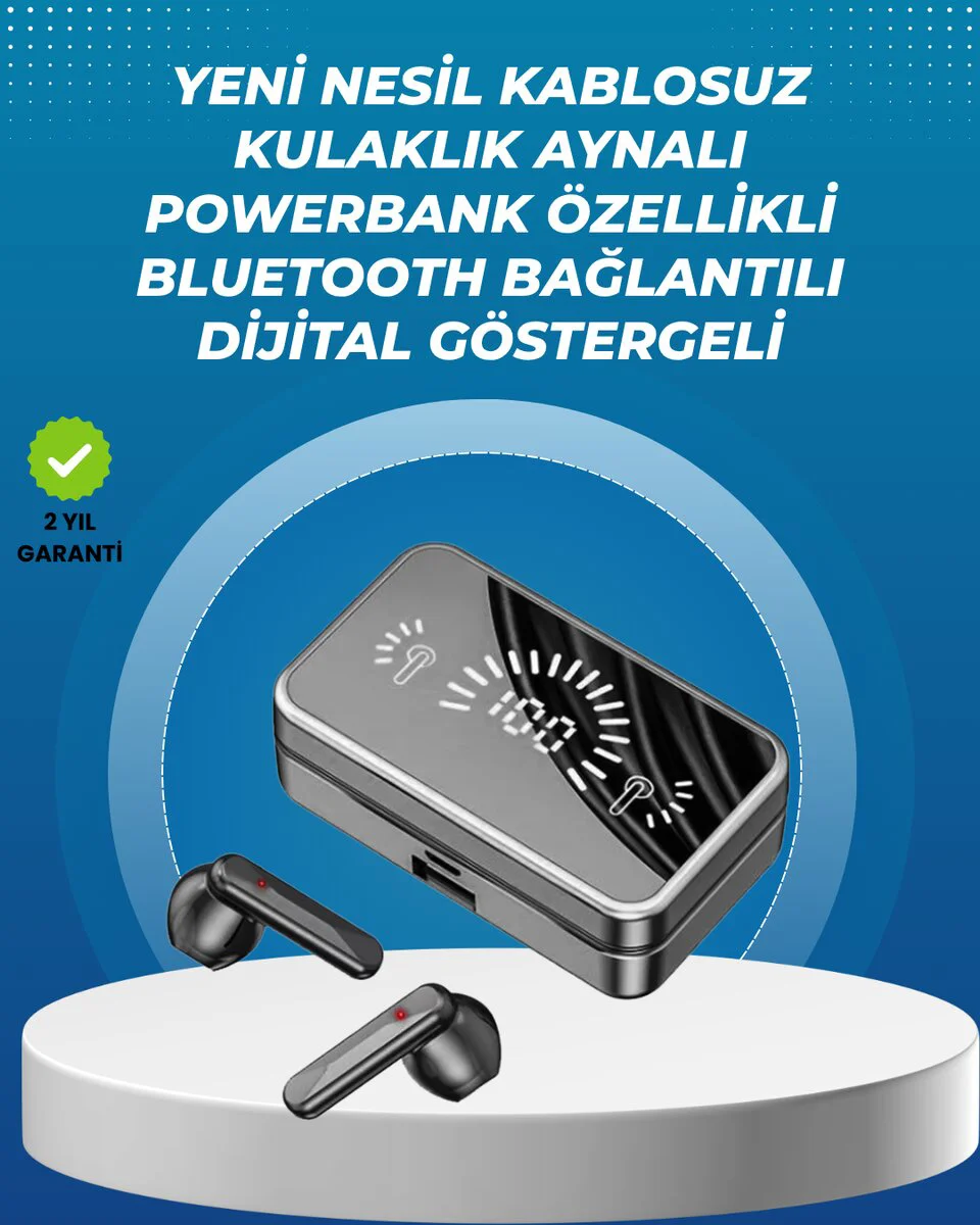Bluetooth 5.4 Kablosuz Kulaklık – Gürültü Engelleme, Dokunmatik Kontrol ve 2000 mAh Şarj Kutusu