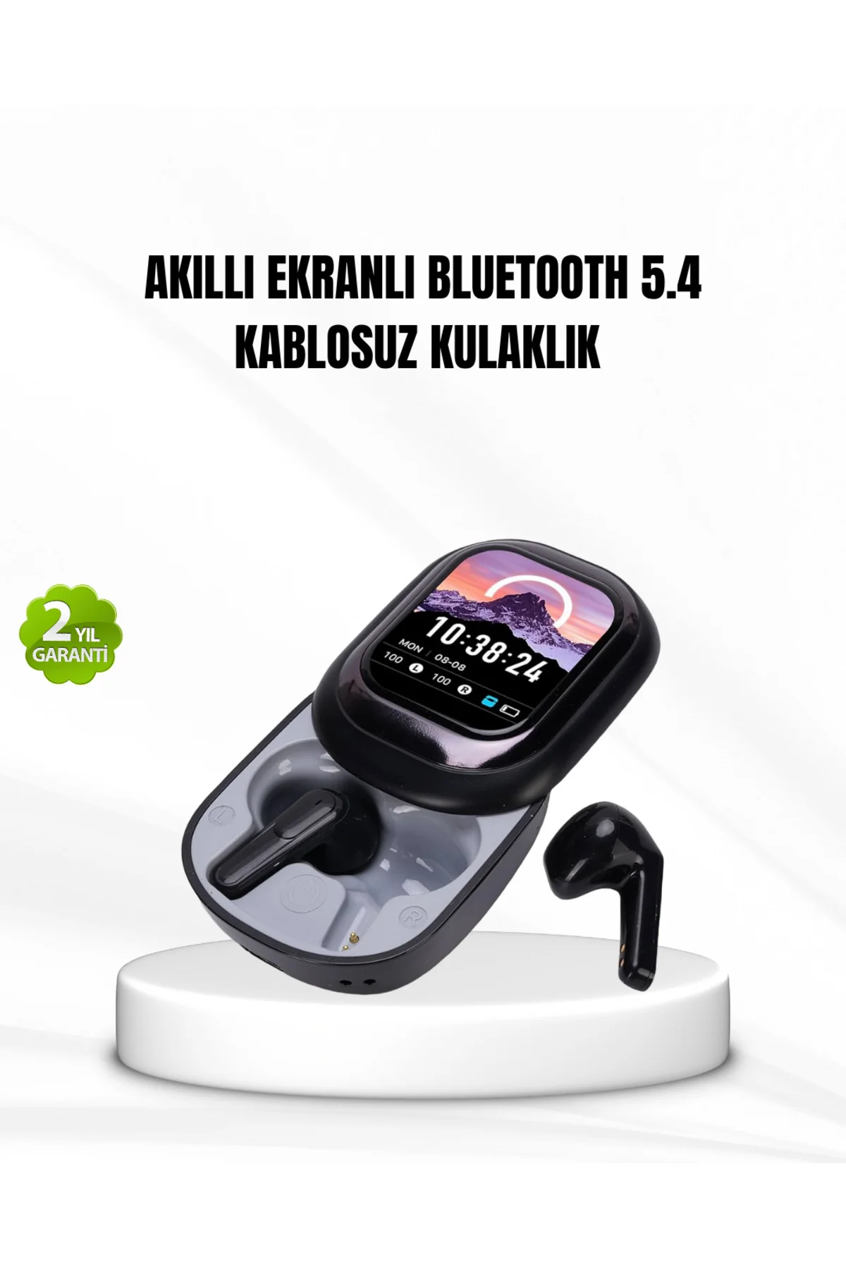 Bluetooth 5.4 Kulaklık – Gürültü Engelleme ve Akıllı Ekranlı Şarj