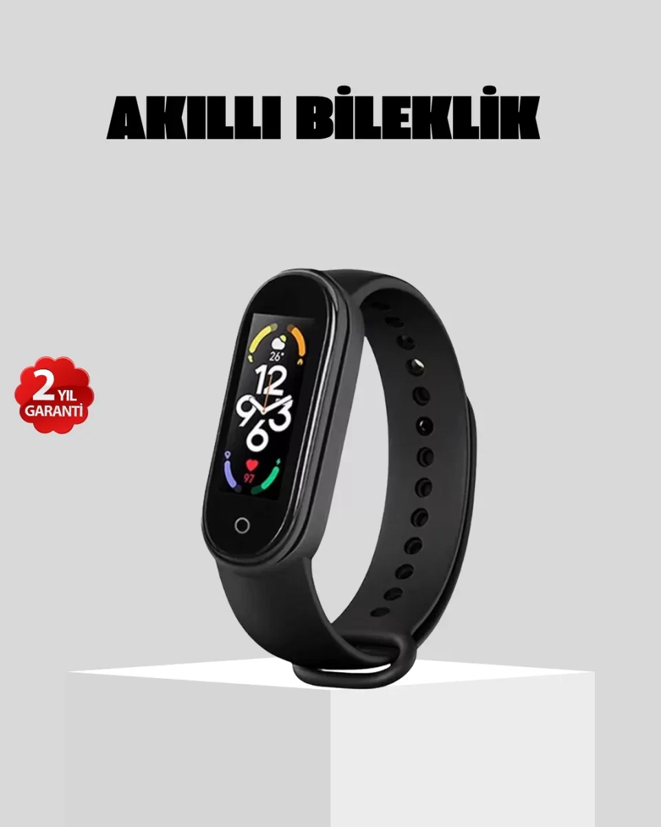 Bluetooth Akıllı Bileklik Spor Modlu Kalp Atış Takipli Uyku Analizli - Lisinya