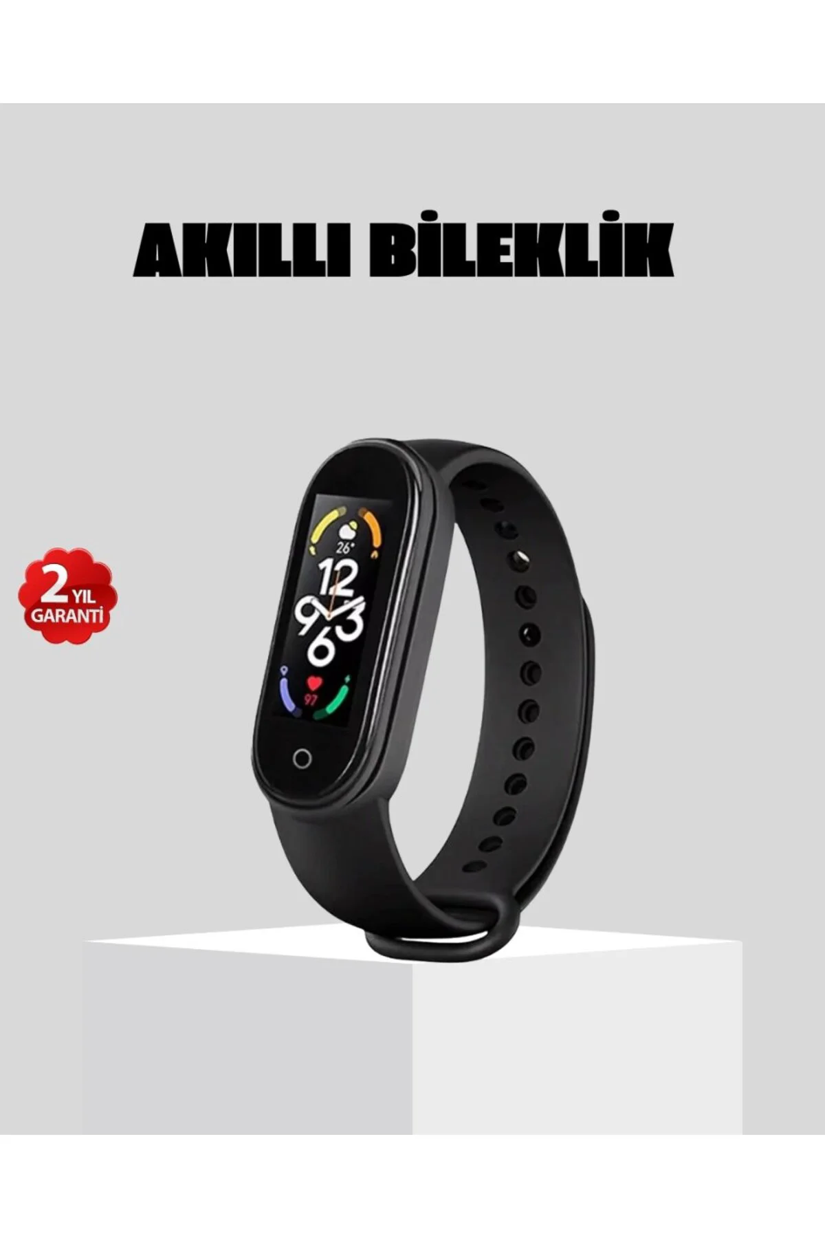 Bluetooth Akıllı Bileklik Spor Modlu Kalp Atış Takipli Uyku Analizli