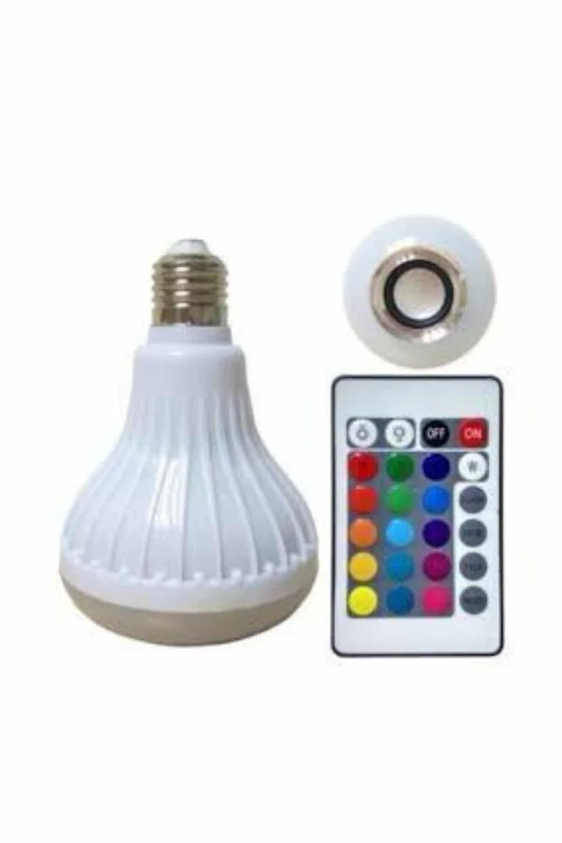 Bluetooth Akıllı LED Ampul - Renk Değiştiren, Android ve iOS Uyumlu, 7 Renkli Işık