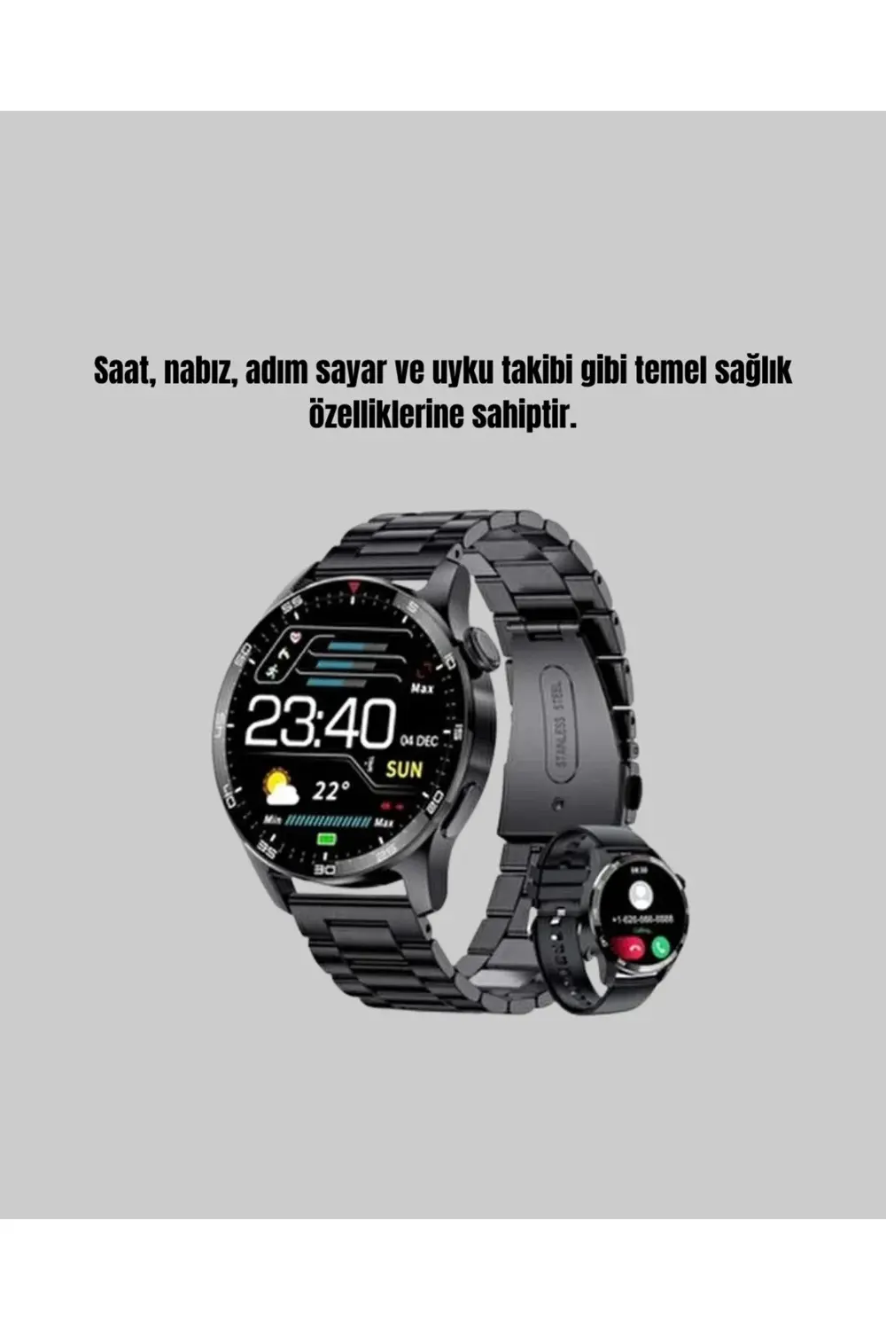 Bluetooth Akıllı Saat – Nabız, Adım Sayar, Uyku Takibi ve Spor Mo