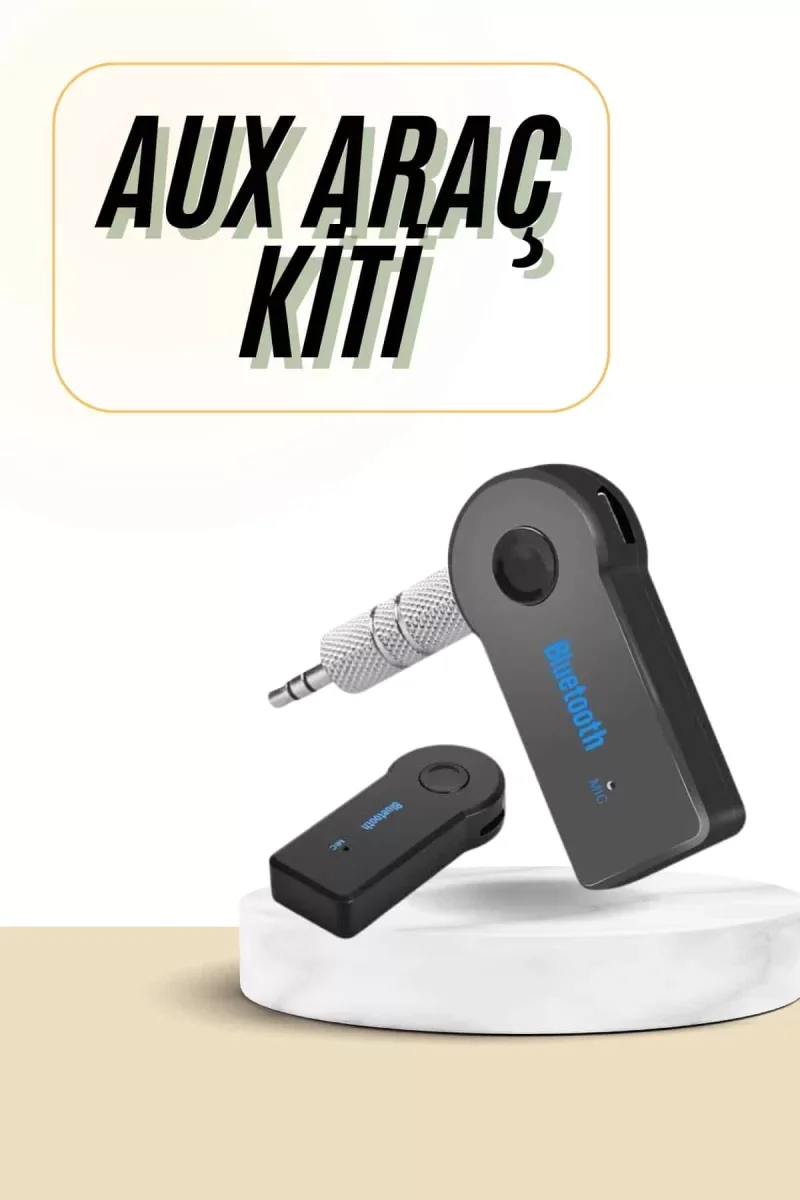 Bluetooth Araç Kiti Aux Çıkışlı  Telefon Müzik Alıcı Tüm Cihazlara Uyumlu - Lisinya