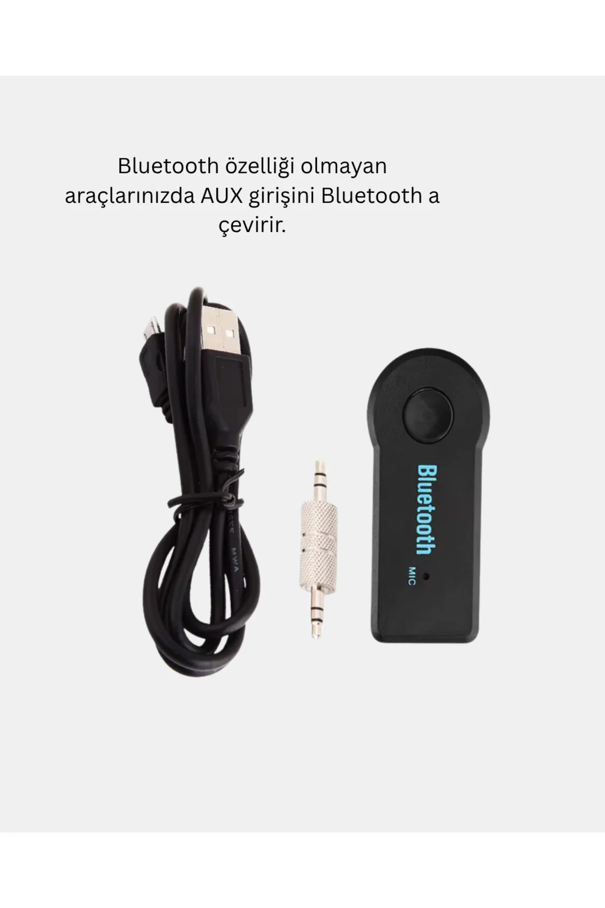 Bluetooth Araç Kiti Aux Mp3 Çalar Kablosuz Eller Serbest Cihaz Bluetooth Araç Kiti Aux Mp3 Çalar Kablosuz Eller Serbest Cihaz - Görsel 3