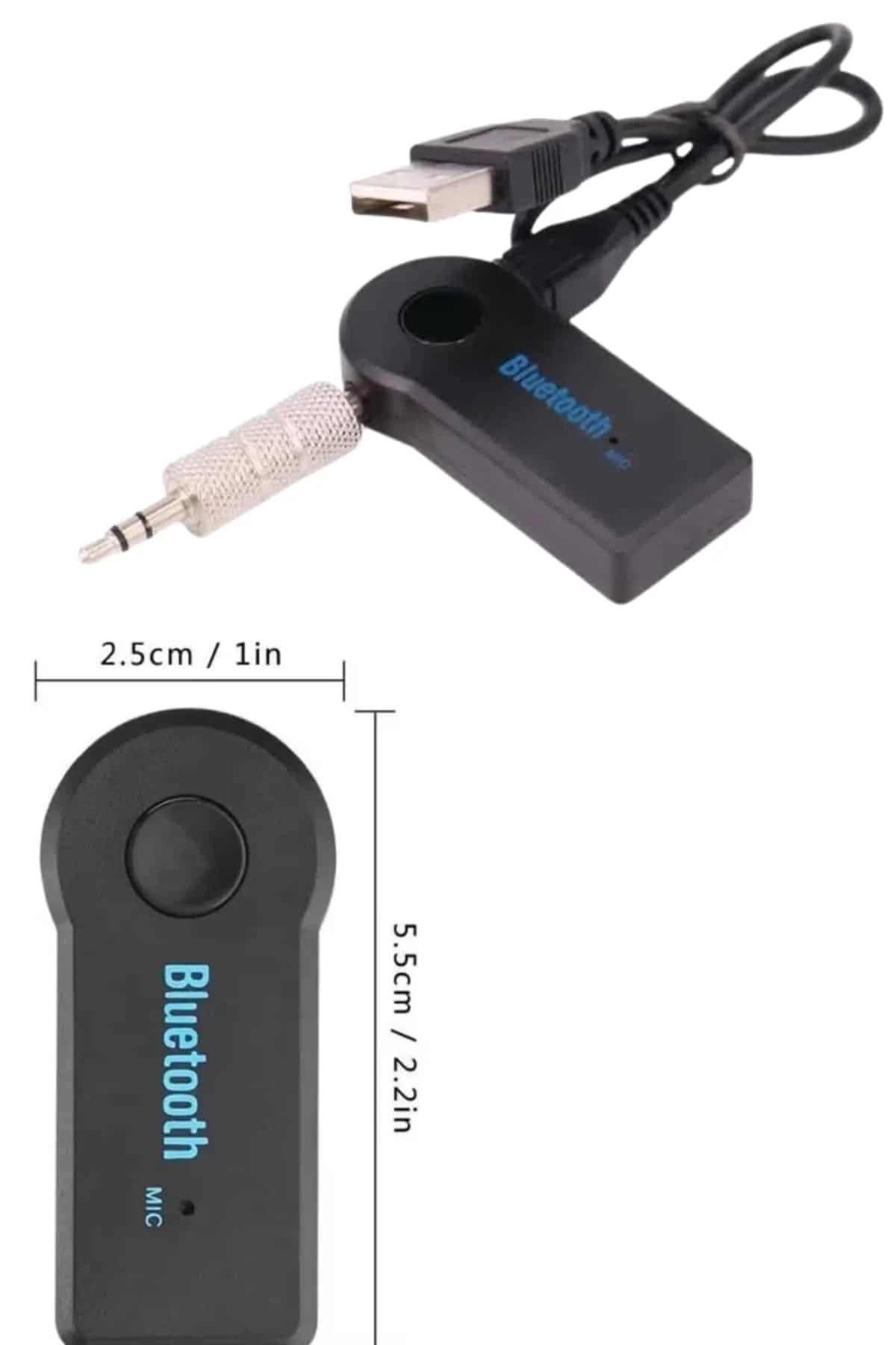 Bluetooth Araç Kiti Aux Çıkışlı  Telefon Müzik Alıcı Tüm Cihazlara Uyumlu