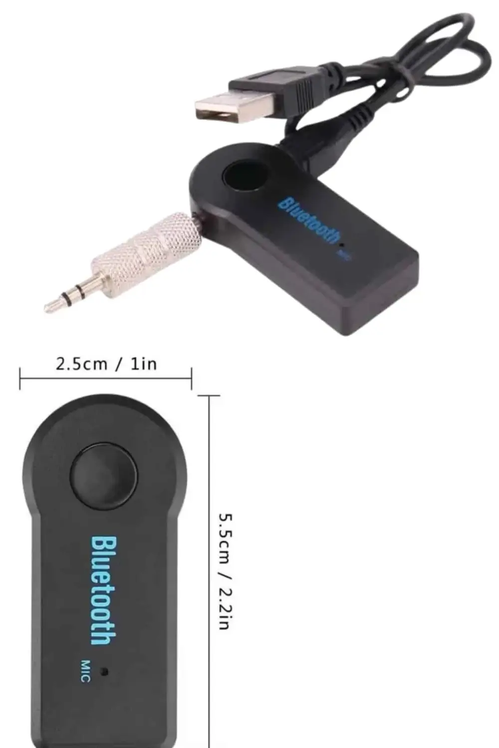 Bluetooth Araç Kiti Aux Çıkışlı Telefon Müzik Alıcı Tüm Cihazlara