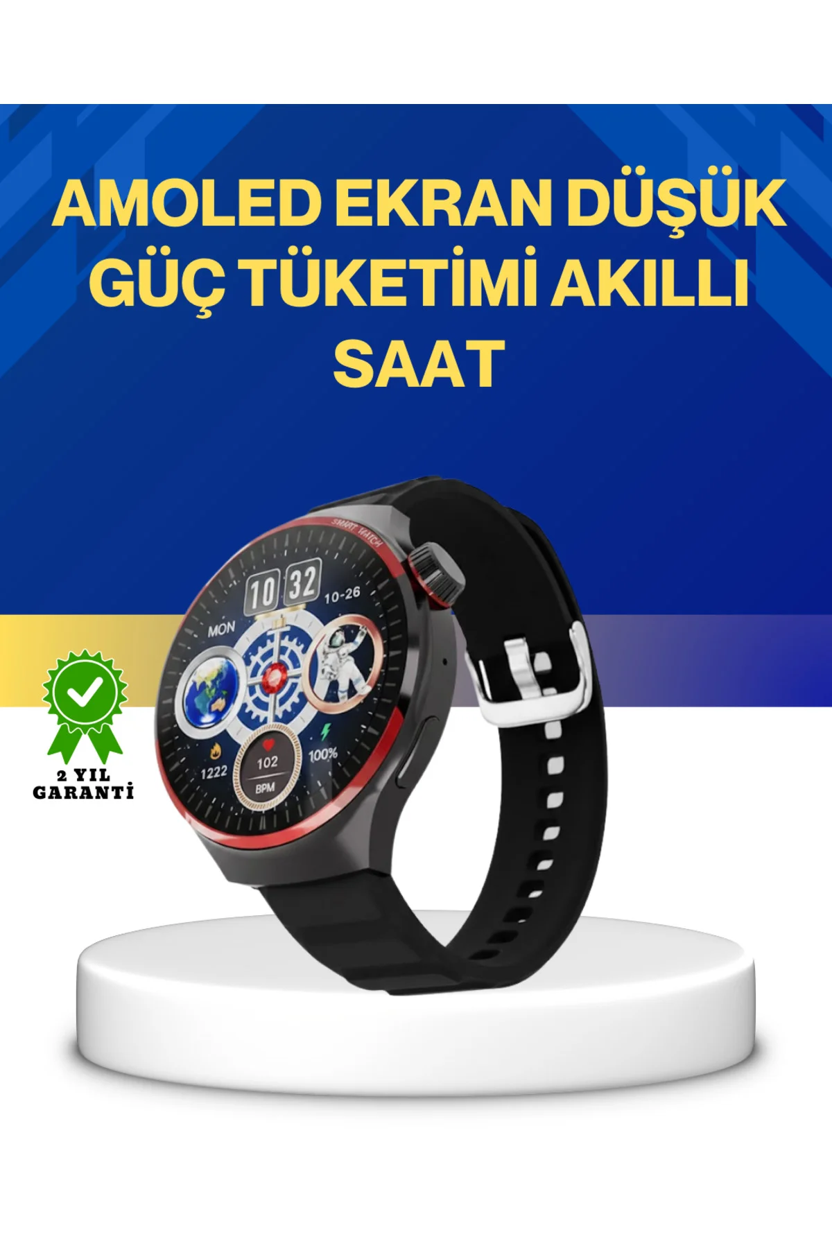 Bluetooth Arama Özellikli Akıllı Saat Suya Dayanıklı - ayr7464-10