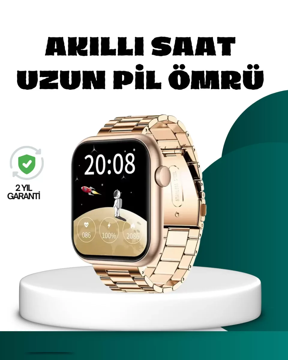 Bluetooth Arama Özellikli Akıllı Saat Uzun Pil Ömürlü - Lisinya