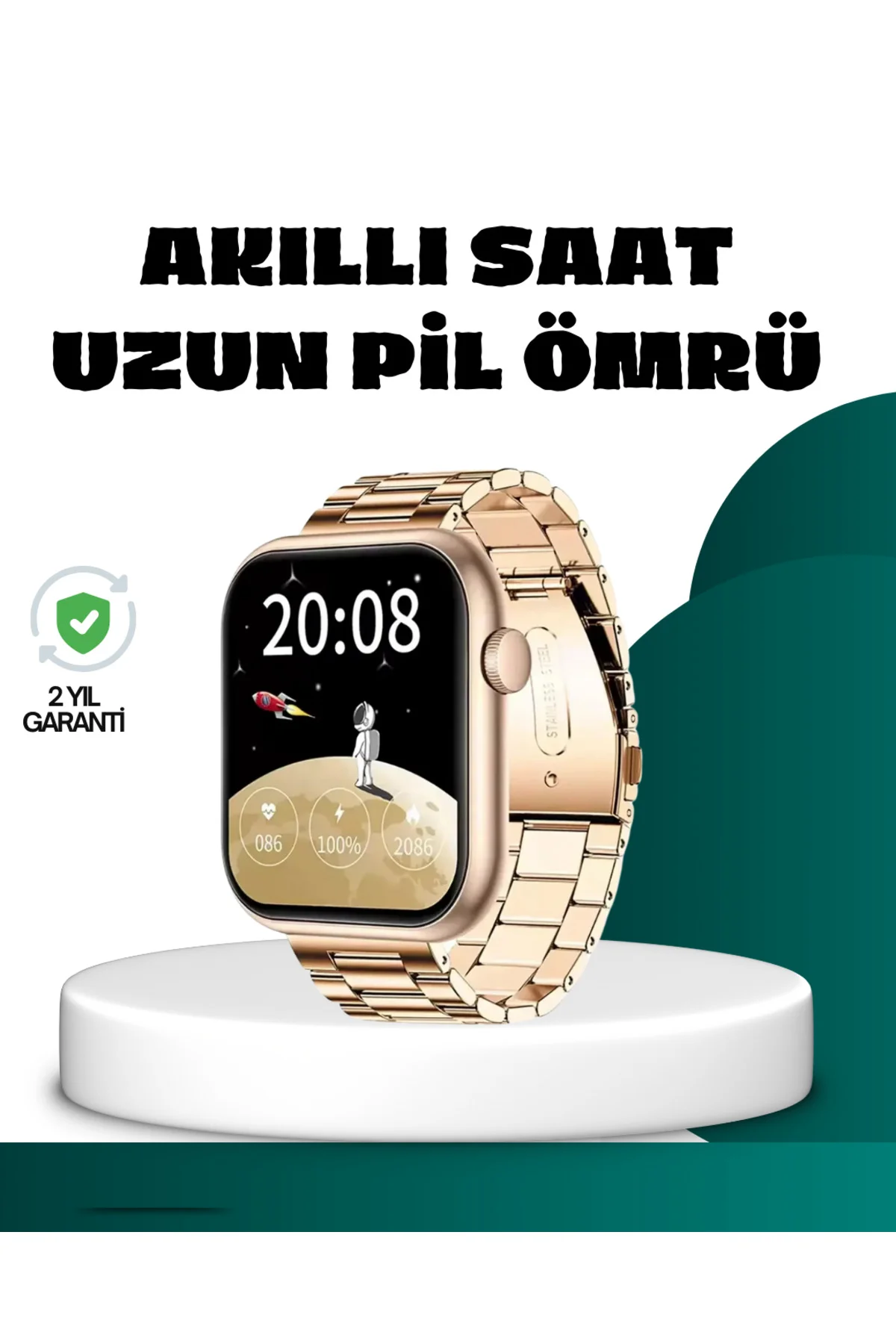 Bluetooth Arama Özellikli Akıllı Saat Uzun Pil Ömürlü - ayr9806-5