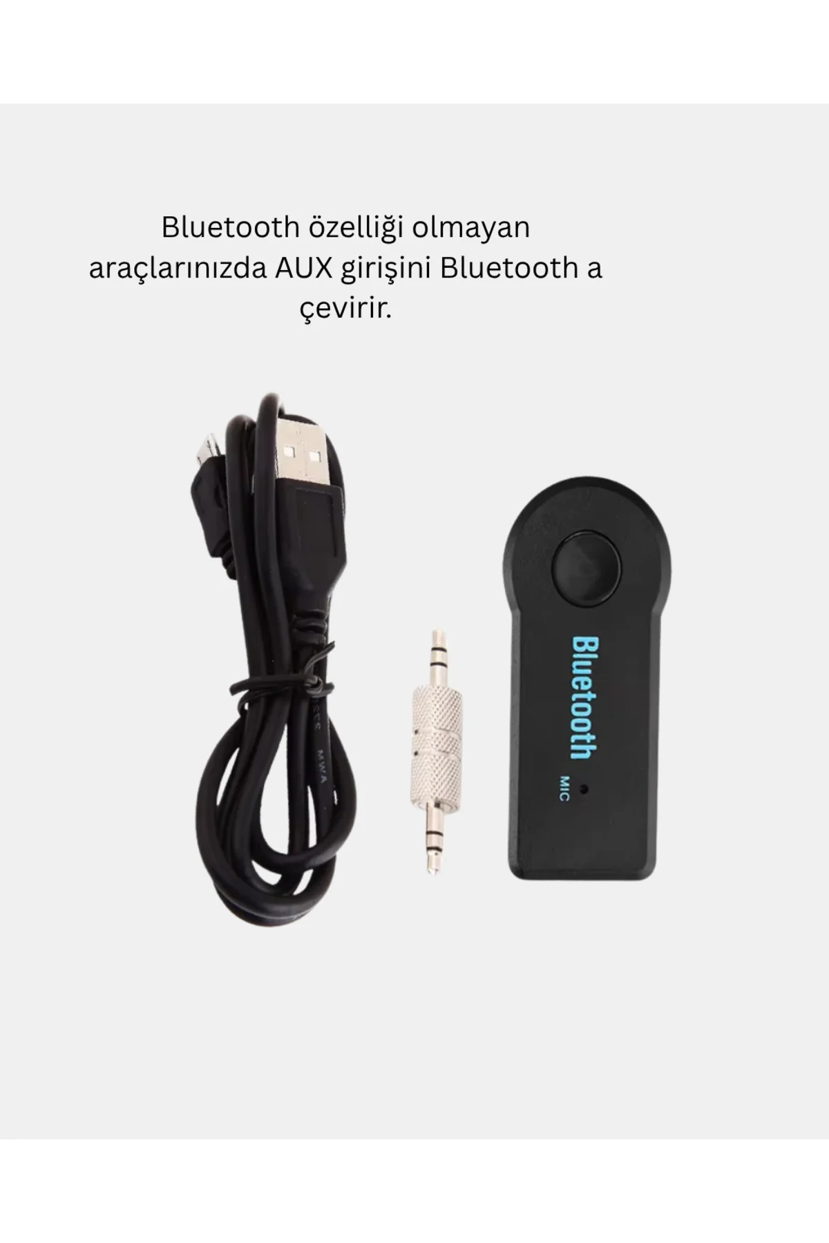 Bluetooth AUX Araç Kiti Eller Serbest Müzik Çalar Dahili Mikrofon