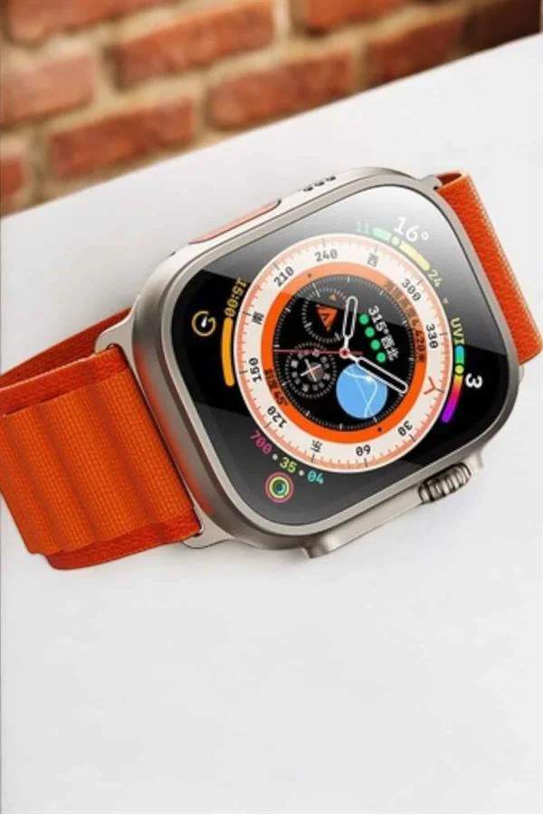 Bluetooth Bağlantılı 49MM Dokunmatik Akıllı Saat Sağlık ve Spor Takip Özellikli