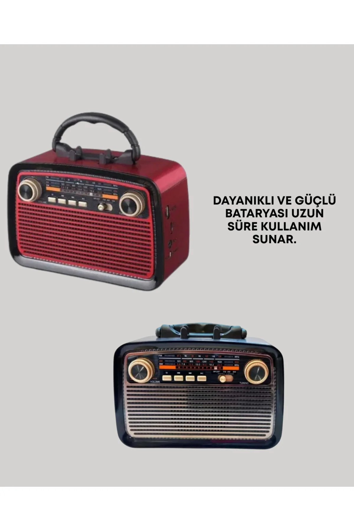 Bluetooth Bağlantılı Taşınabilir Hoparlör – Fm/Am Radyo Özellikli Şarj Edilebilir Batarya 1 Kg