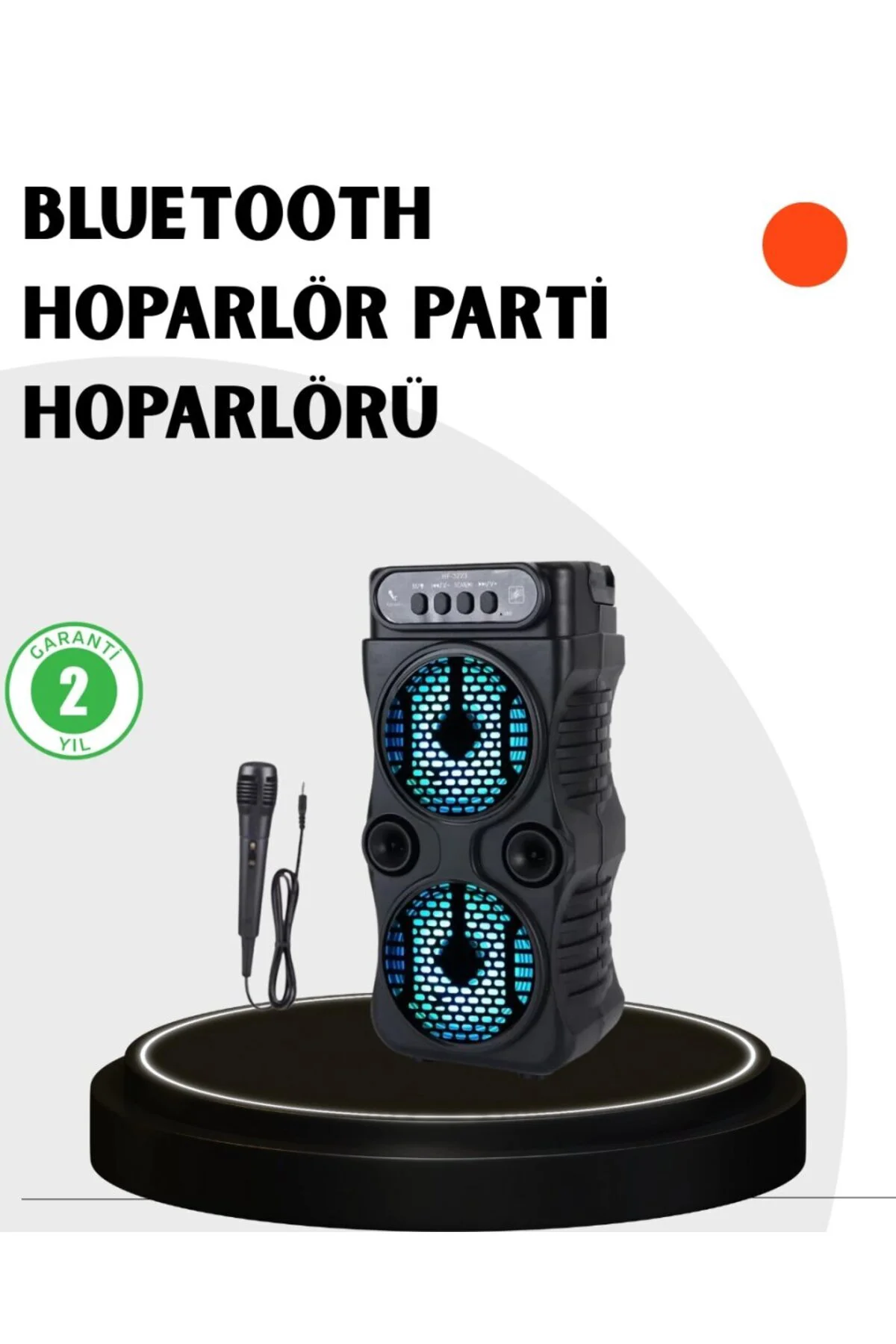 Bluetooth Bağlantılı Taşınabilir Hoparlör – Led Işıklı, Fm Radyol