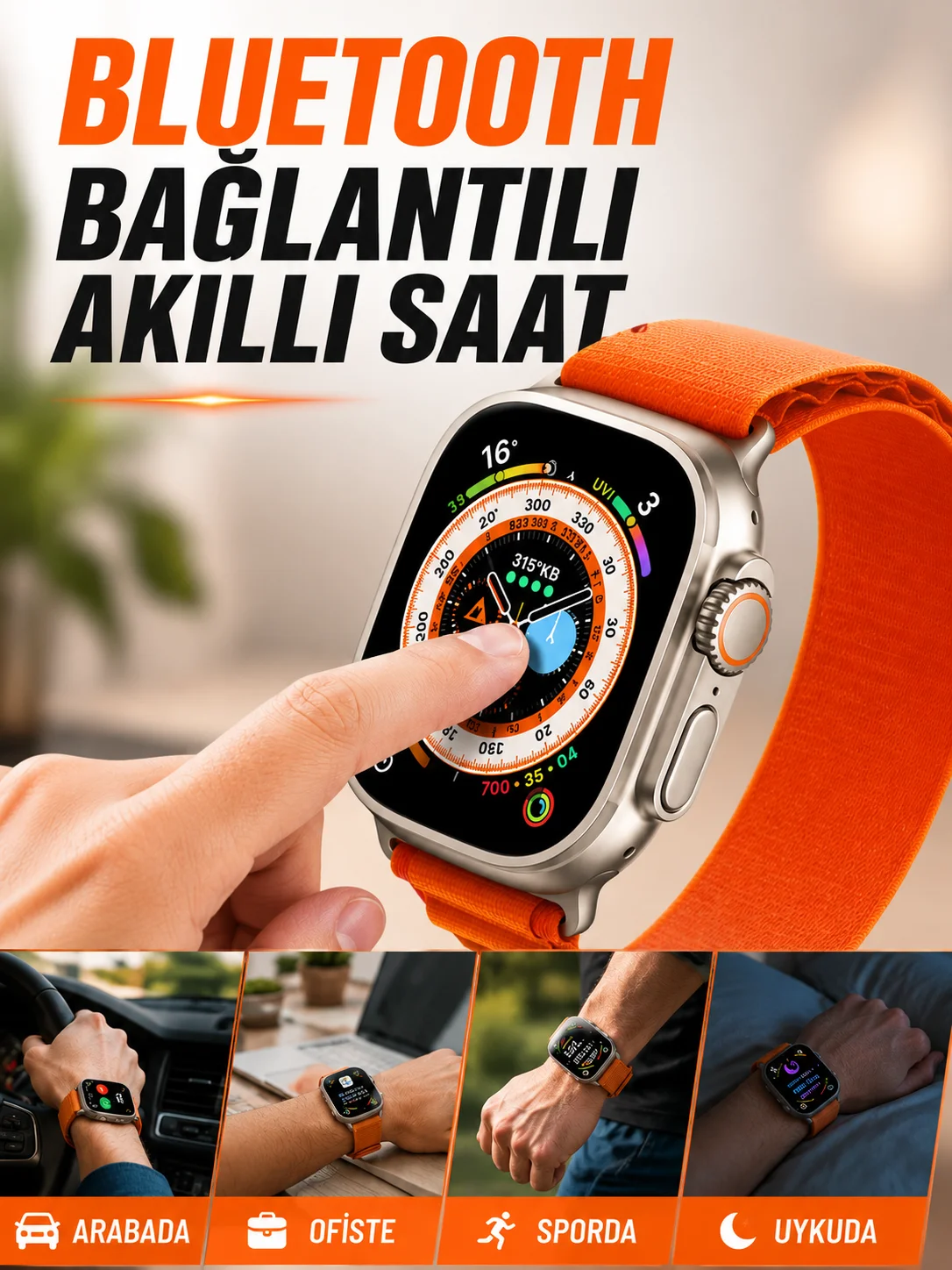 BLUETOOTH BAĞLANTILI AKILLI SAAT