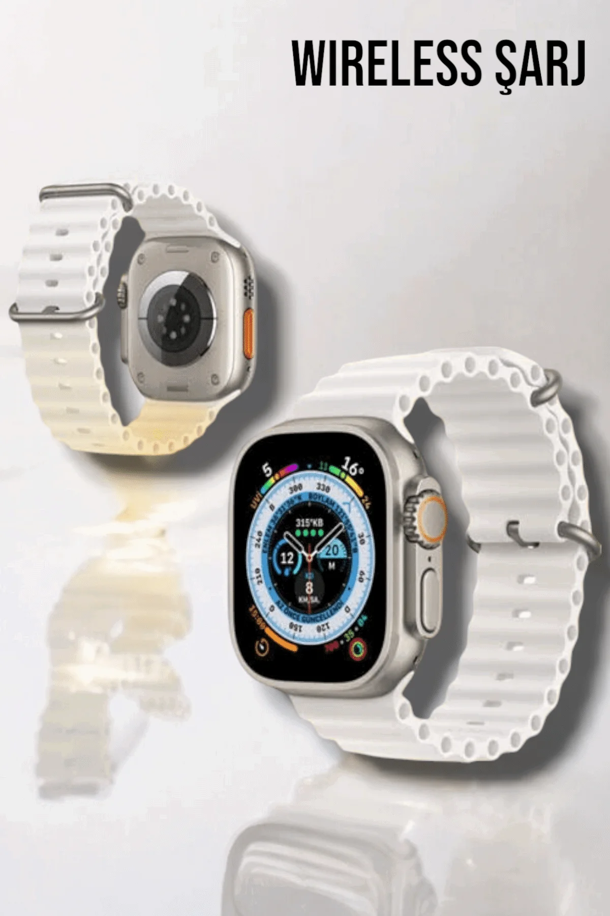Bluetooth Bağlantılı 49MM Dokunmatik Akıllı Saat Sağlık ve Spor Takip Özellikli