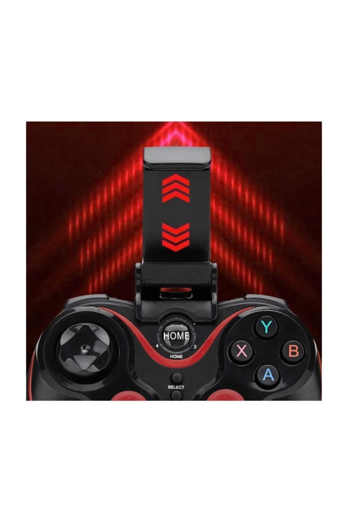 Bluetooth bağlantılı siyah gamepad, PC uyumlu, telefon standı dahil, 1 yıl garantili