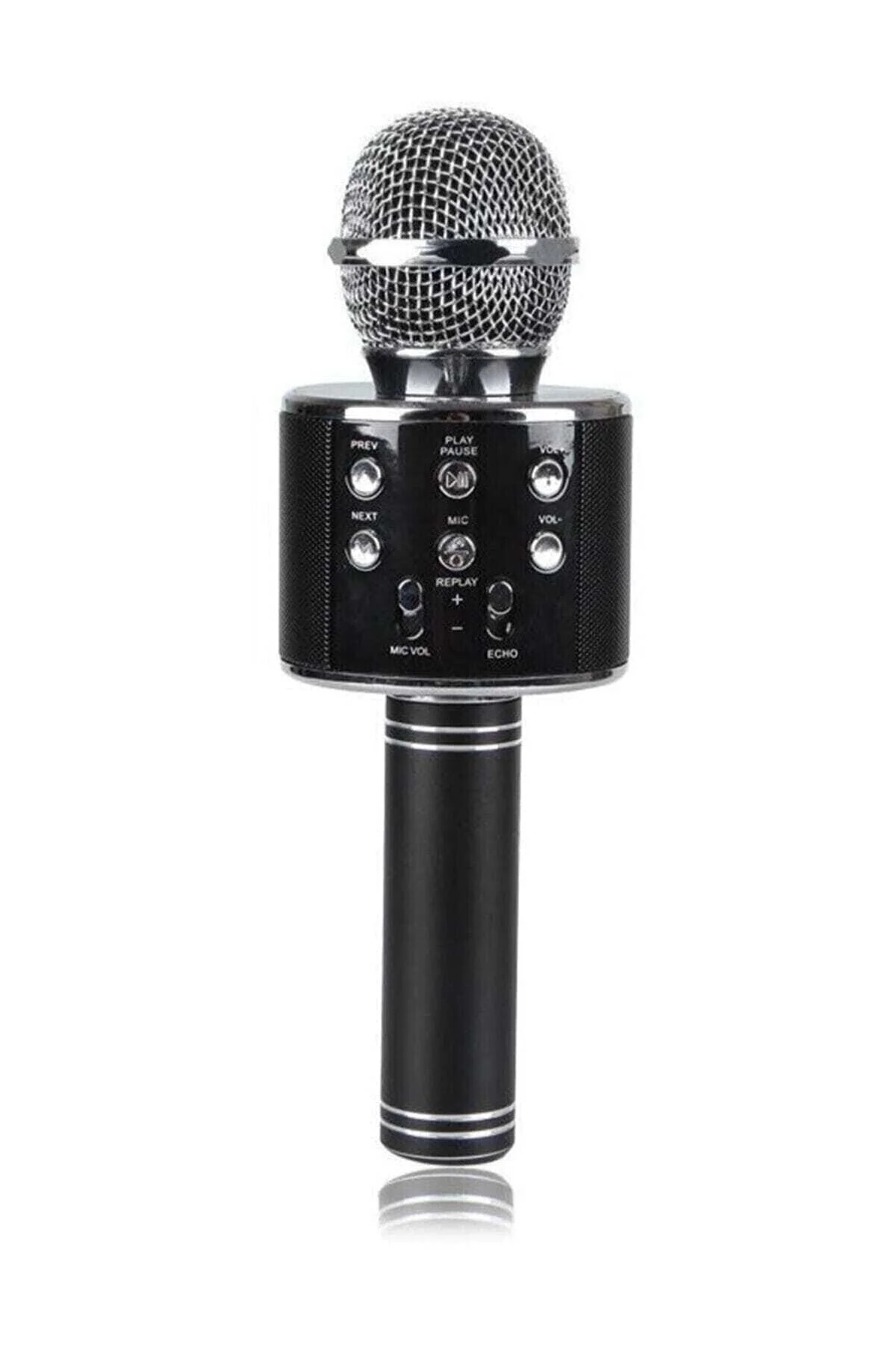 Bluetooth bağlantılı altın renk kablosuz karaoke mikrofonu 2 yıl garantili - Elektronik