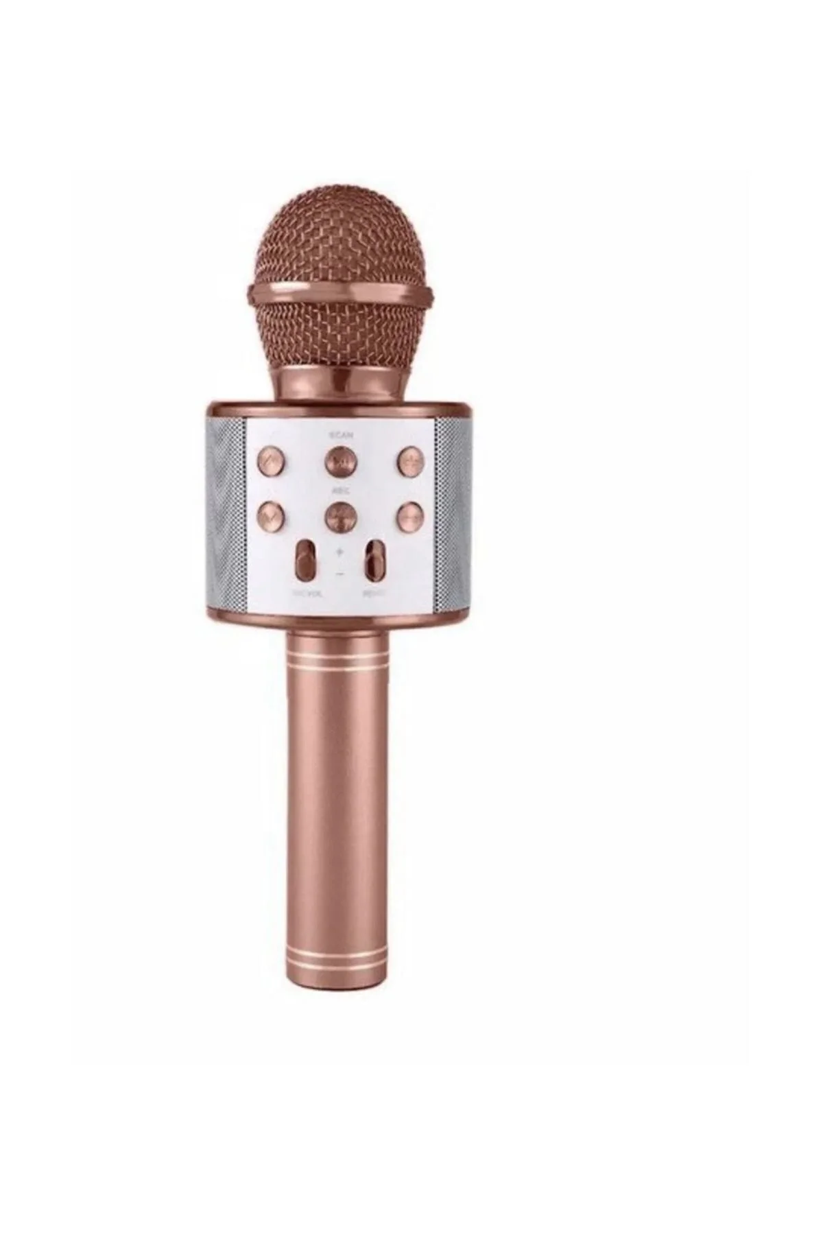 Bluetooth bağlantılı pembe karaoke mikrofon kablosuz hoparlörlü garantisiz - Elektronik