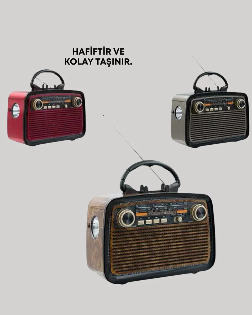 Bluetooth Bağlantılı Taşınabilir Hoparlör – FM/AM Radyo Özellikli Şarj Edilebilir Batarya 1 kg