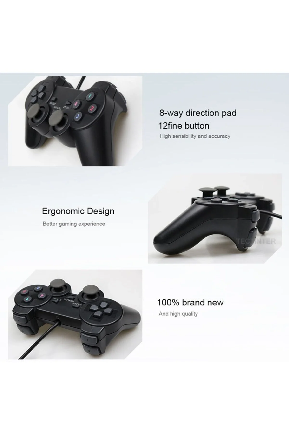 Bluetooth bağlantılı metalik renkli PC uyumlu titreşimli analog joystick oyun kolu