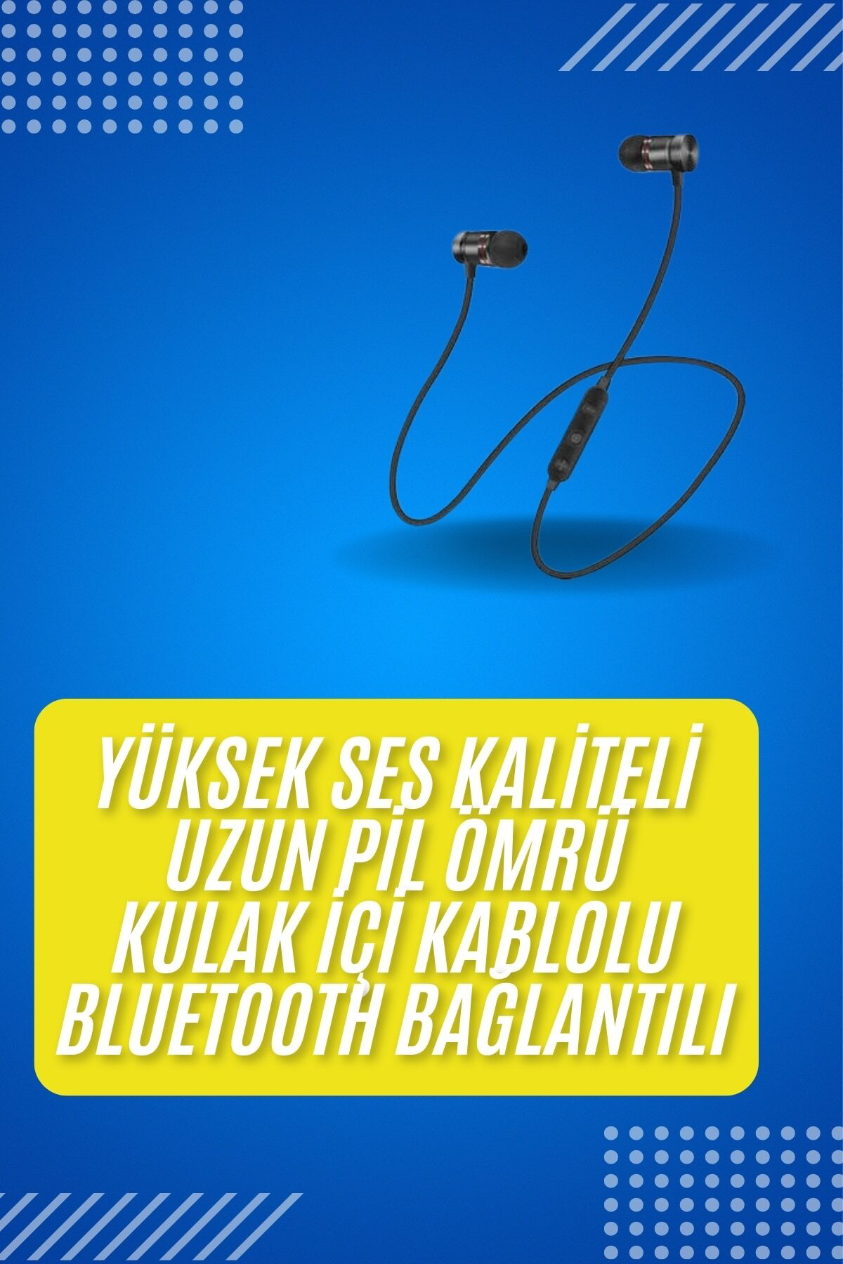 Bluetooth Bağlantılı Kablolu Mıknatıslı Sport Kulaklık - Lisinya