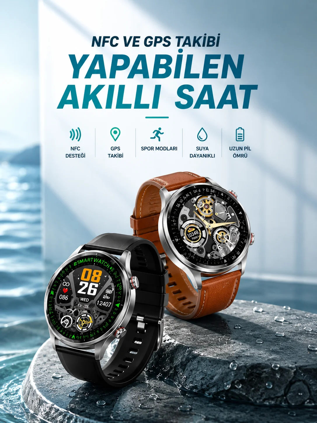 Bluetooth Bağlantılı Akıllı Saat Tüm Telefonlara Uyumlu Değiştirilebilir Kordon Bluetooth Bağlantılı Akıllı Saat Tüm Telefonlara Uyumlu Değiştirilebilir Kordon