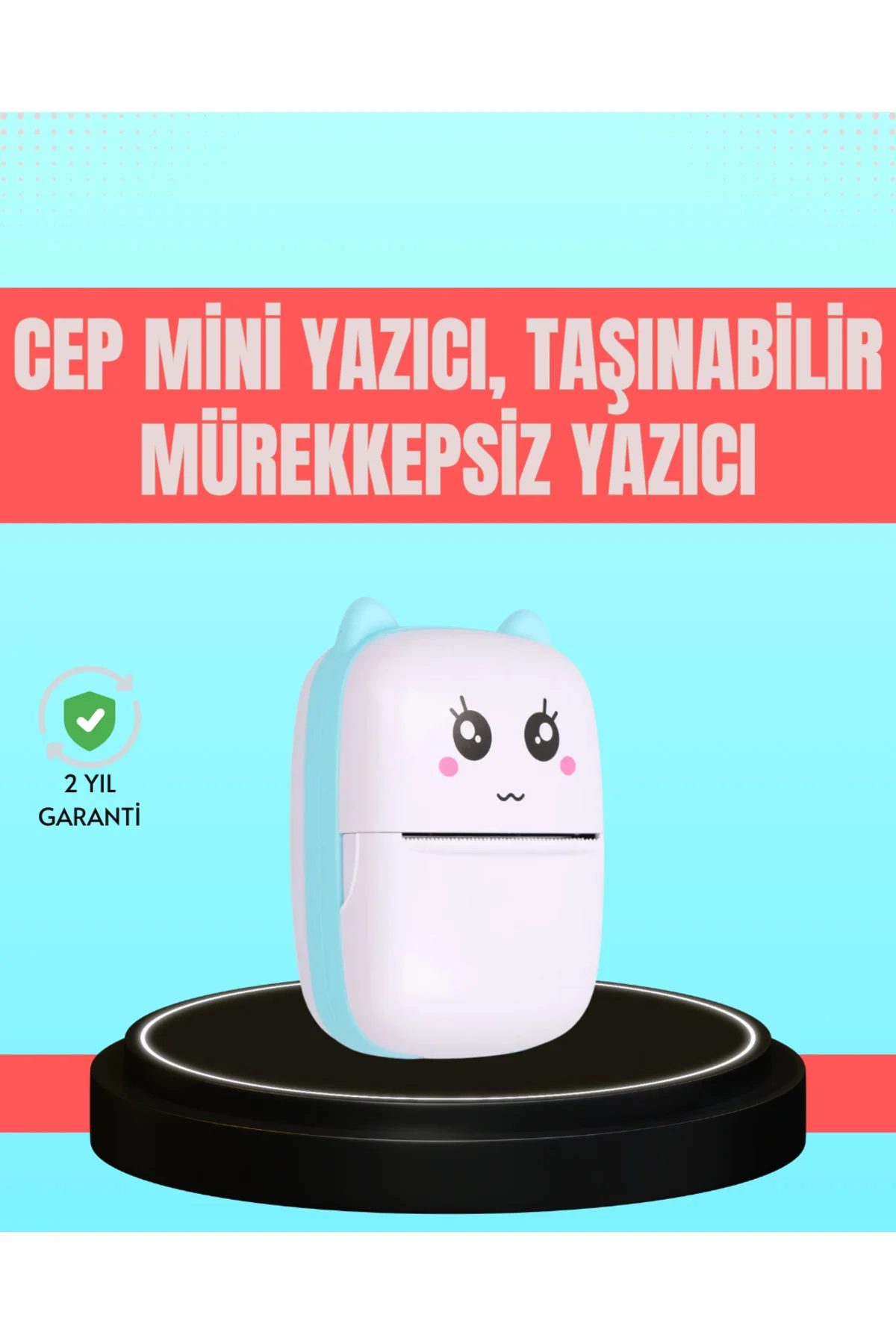 Bluetooth Bağlantılı Mini Termal Yazıcı Öğrenci ve Ofis İçin