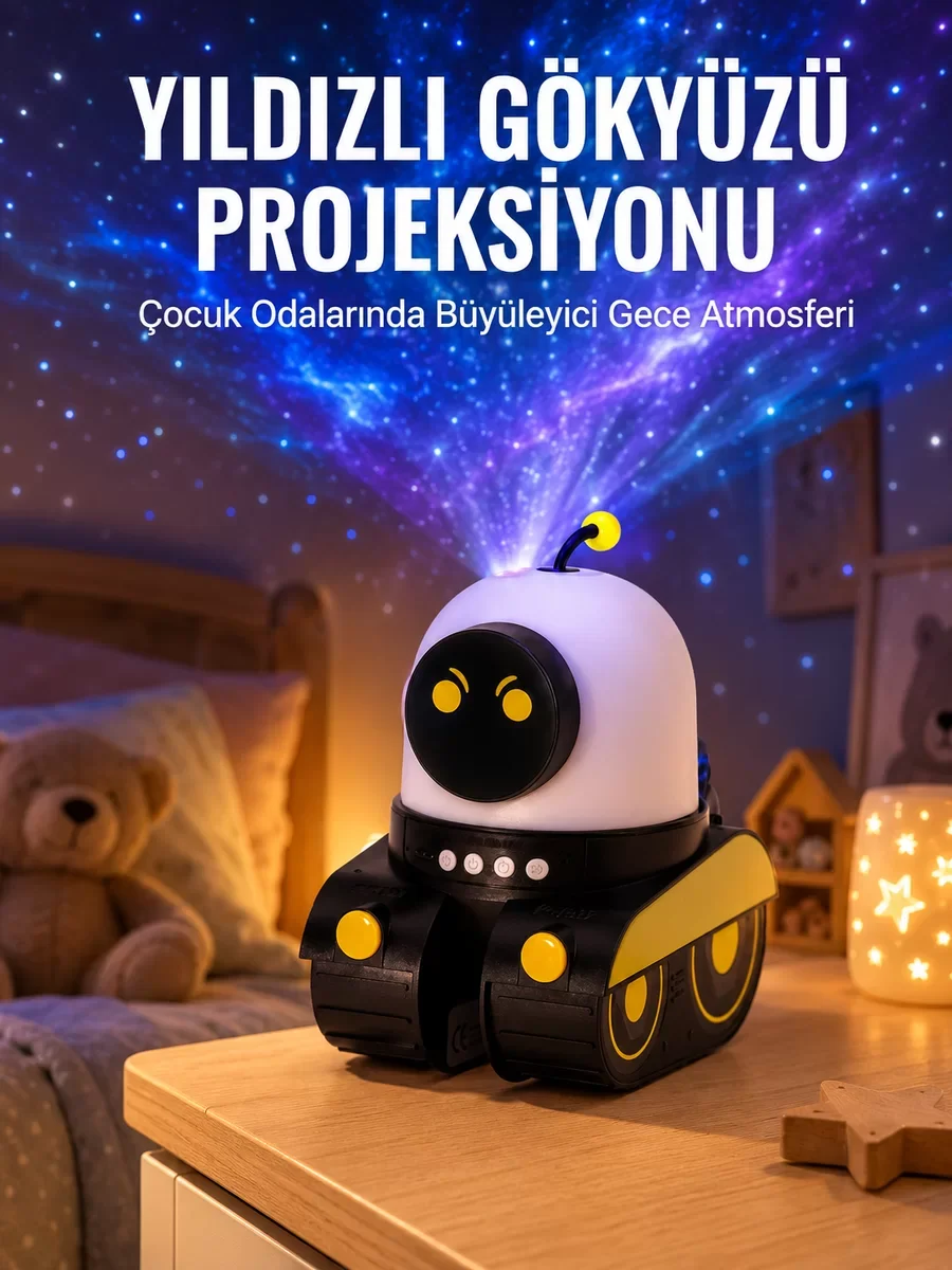 Bluetooth Bağlantılı Yüksek Çözünürlüklü Galaksi Projektör Yeni Nesil