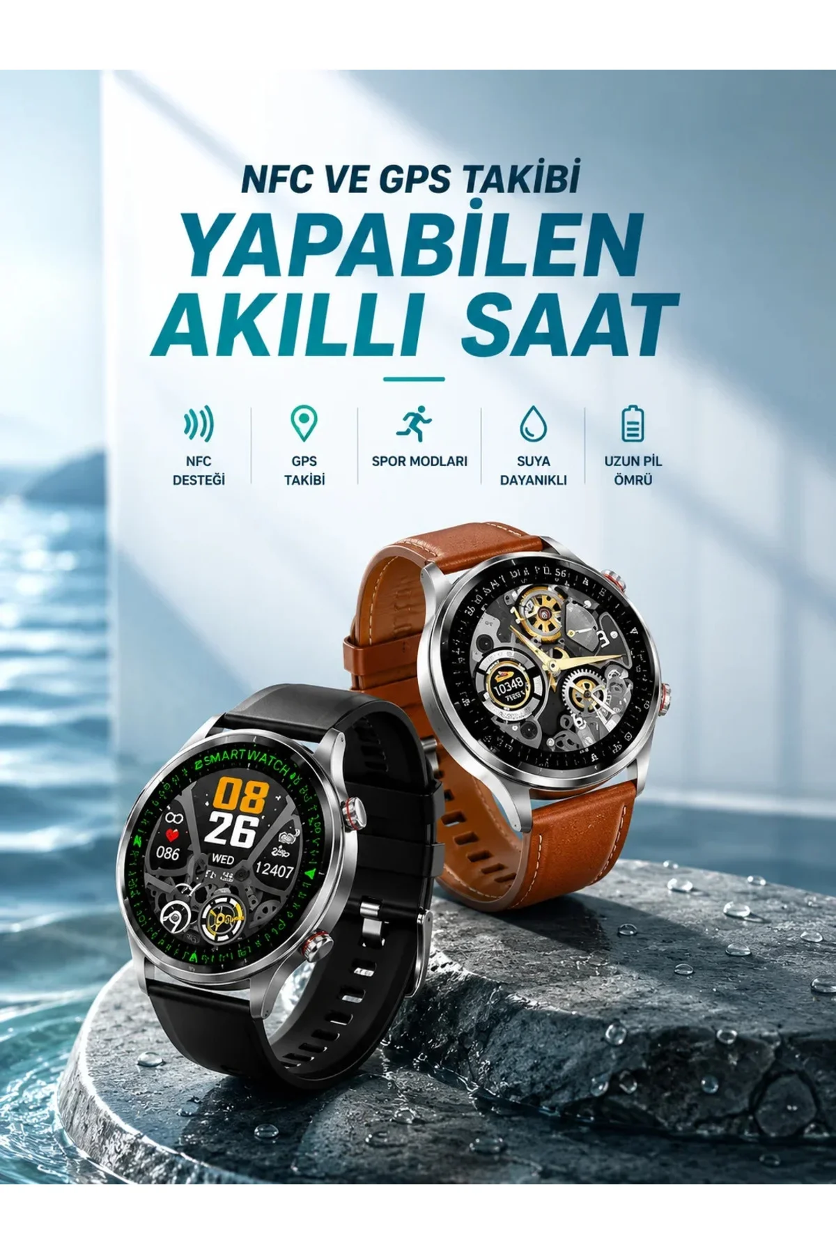 Bluetooth Bağlantılı Akıllı Saat Tüm Telefonlara Uyumlu Değiştirilebilir Kordon Bluetooth Bağlantılı Akıllı Saat Tüm Telefonlara Uyumlu Değiştirilebilir Kordon