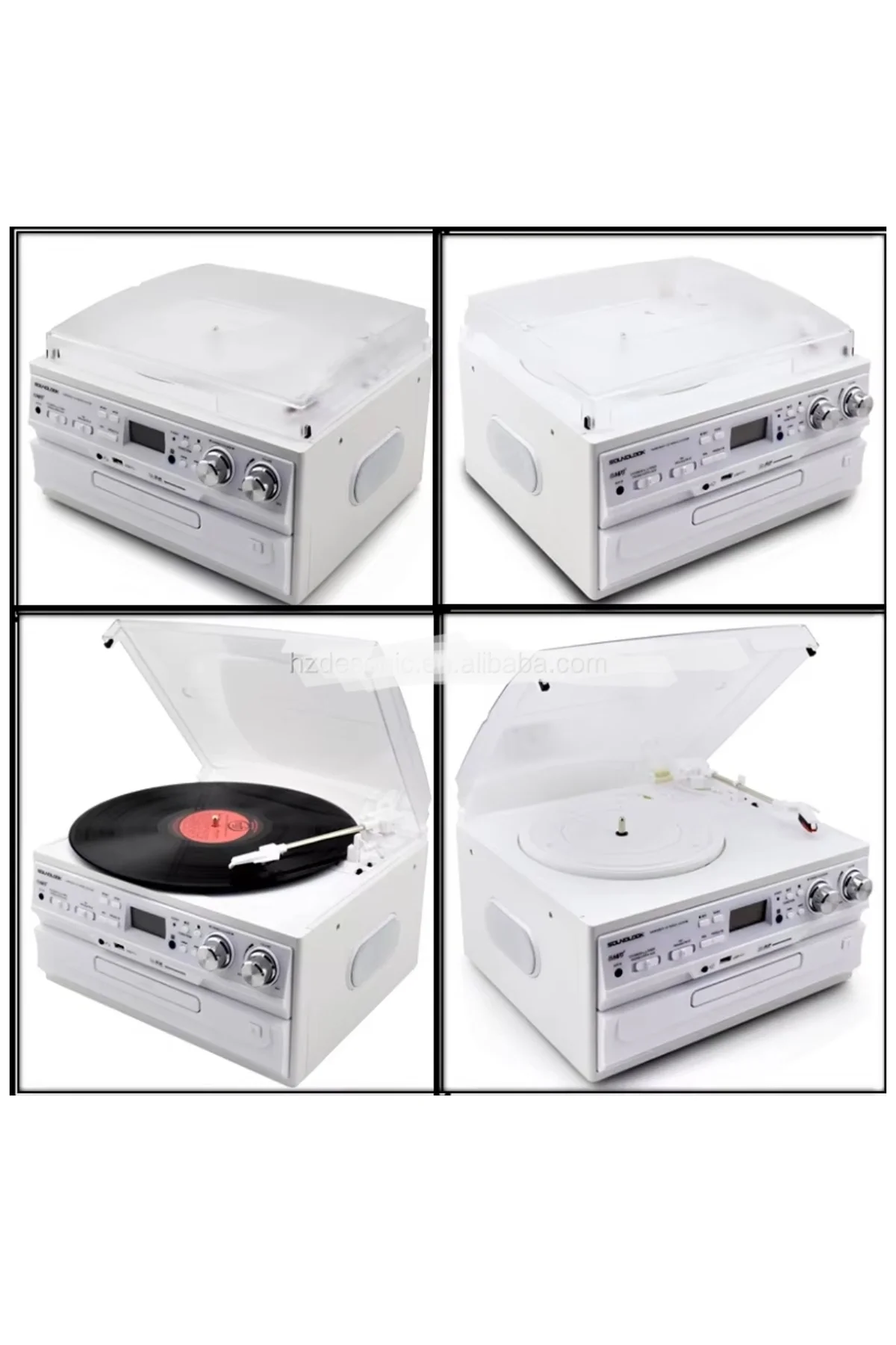 Bluetooth CD USB MP3 radyo müzik seti beyaz renk 2 yıl garantili plak çalar hoparlör