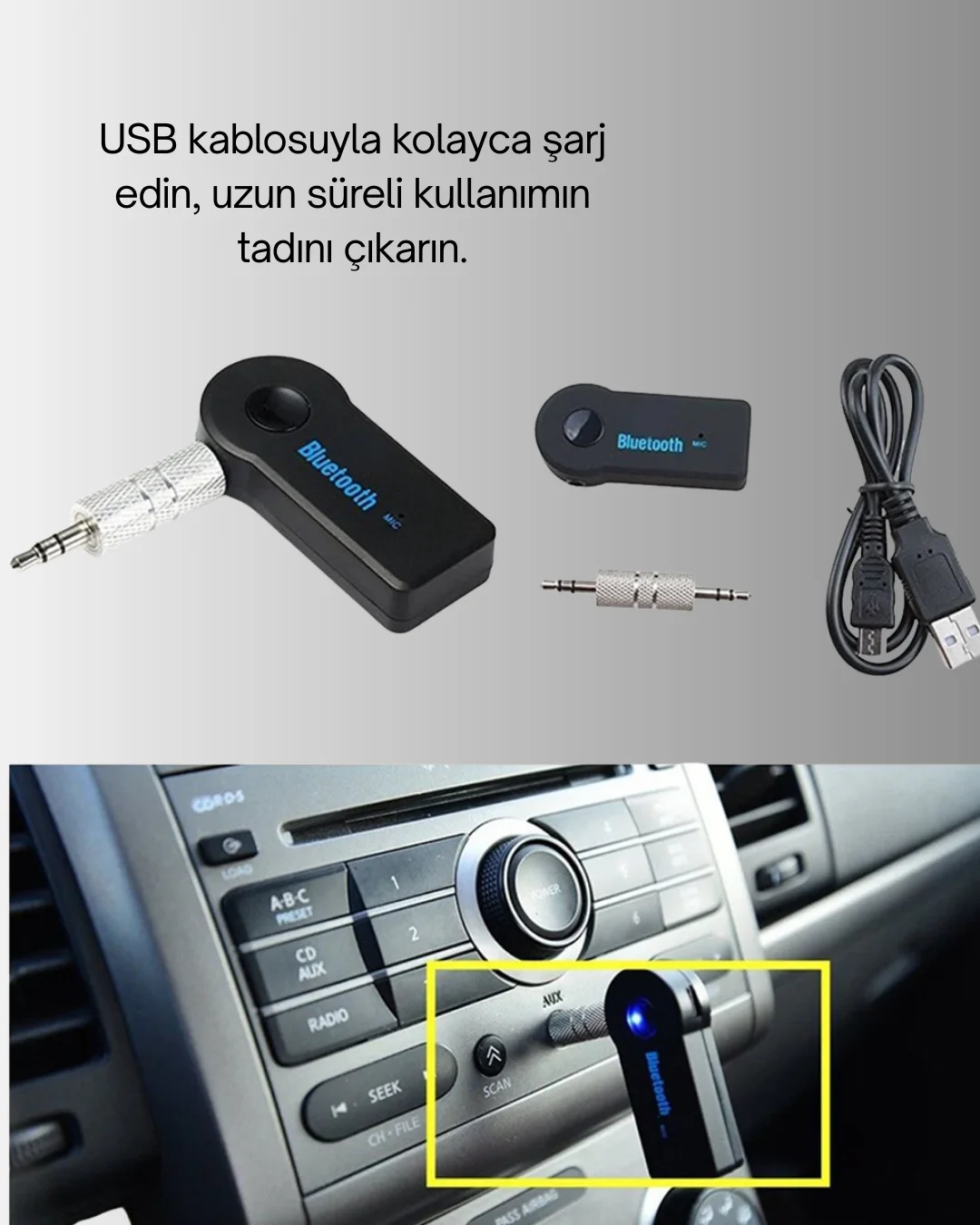 Bluetooth Destekli AUX Müzik ve Konuşma Cihazı Fiyatı, Yorumları ve Özellikleri