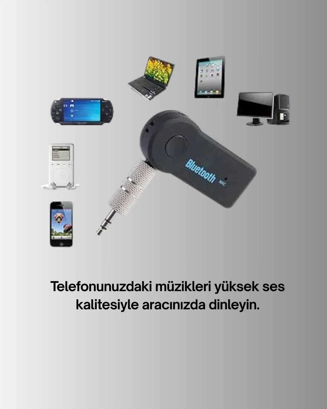 Bluetooth Destekli AUX Müzik ve Konuşma Cihazı