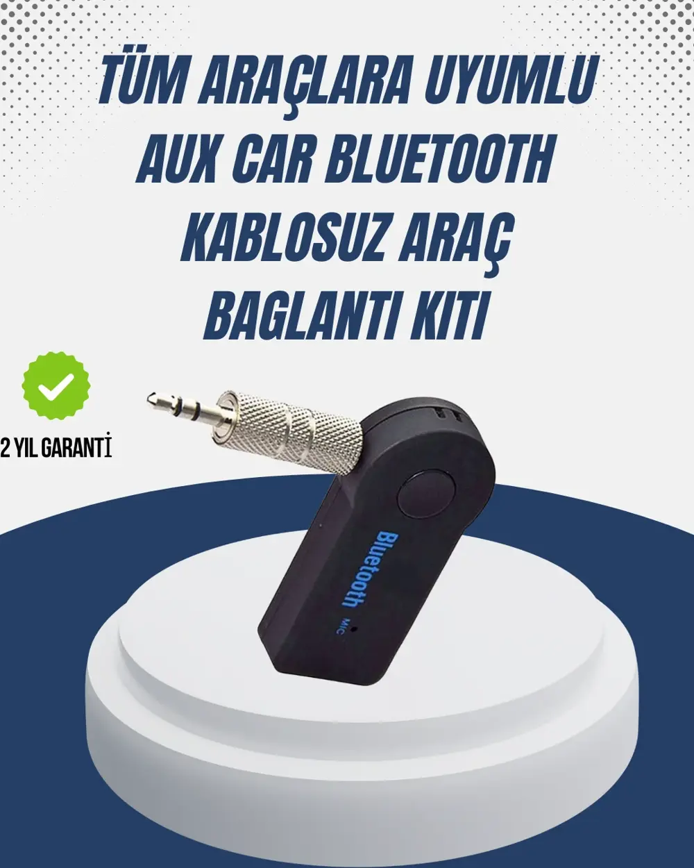 Bluetooth Destekli AUX Müzik ve Konuşma Cihazı
