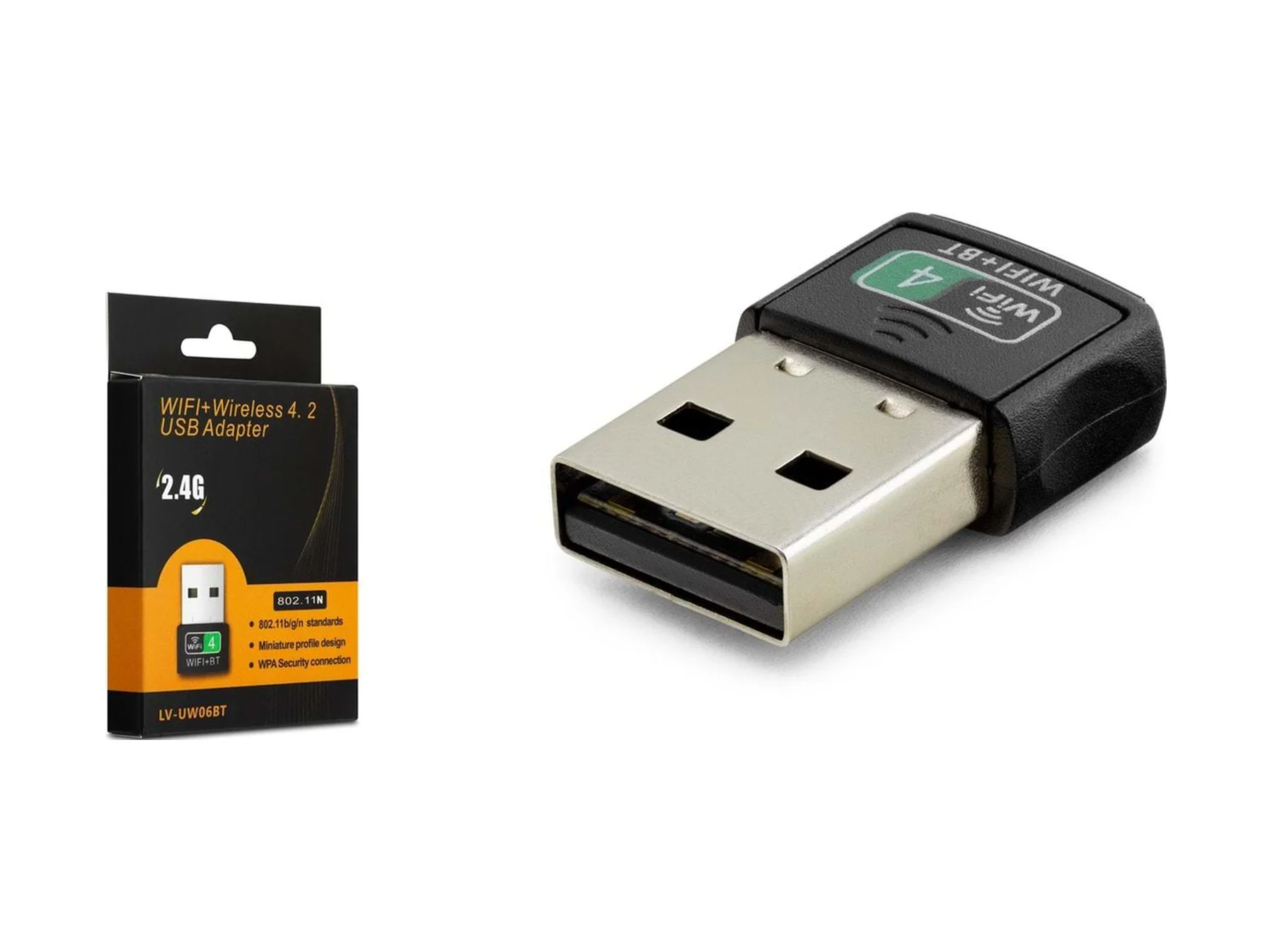 Bluetooth Dongle Pc Usb + Wıreless Adaptör 2.4g Siyah Lv-uw06bt