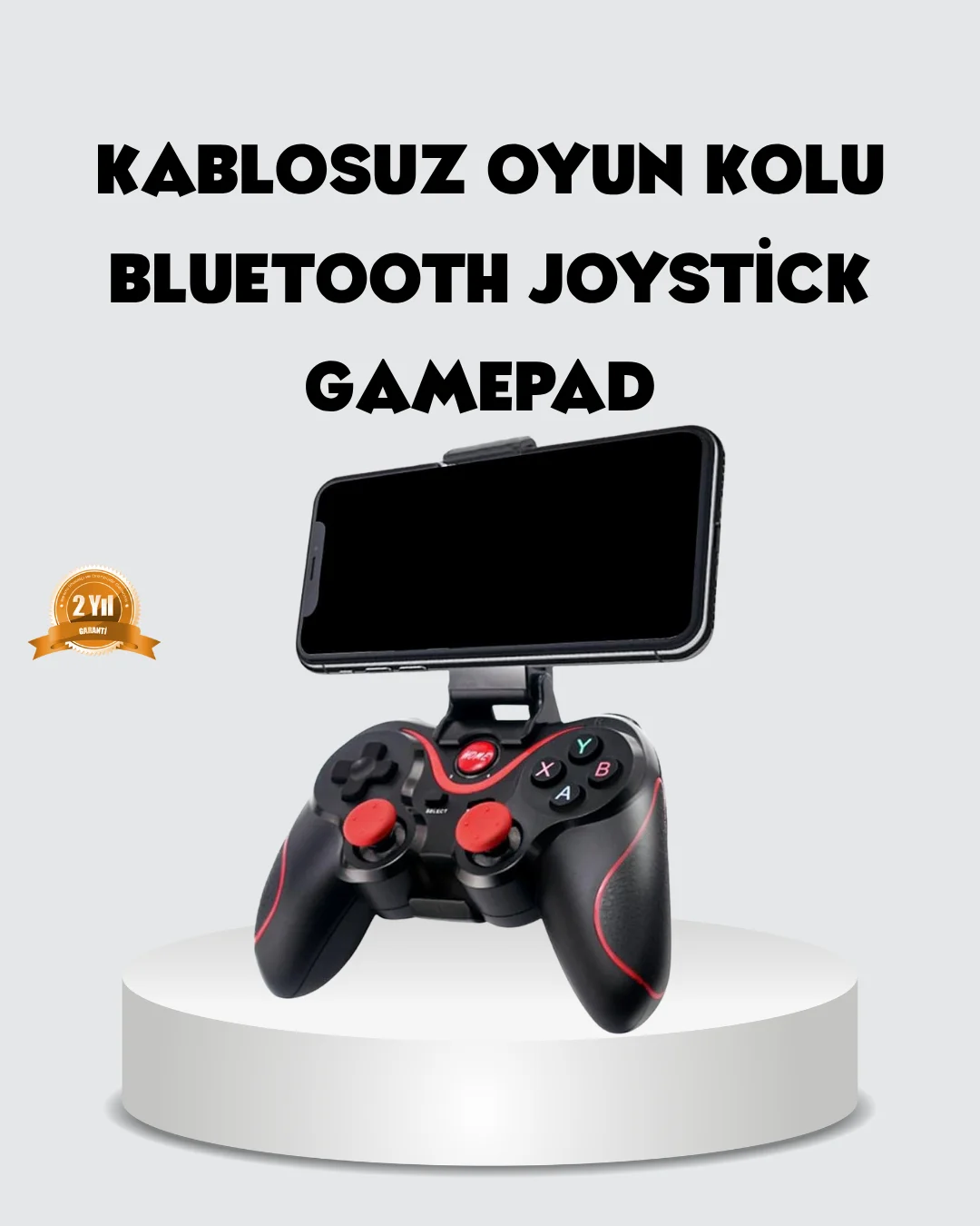 Bluetooth Gamepad Kablosuz Oyun Kumandası Tek Cihaz Destekli Bluetooth Gamepad Kablosuz Oyun Kumandası Tek Cihaz Destekli