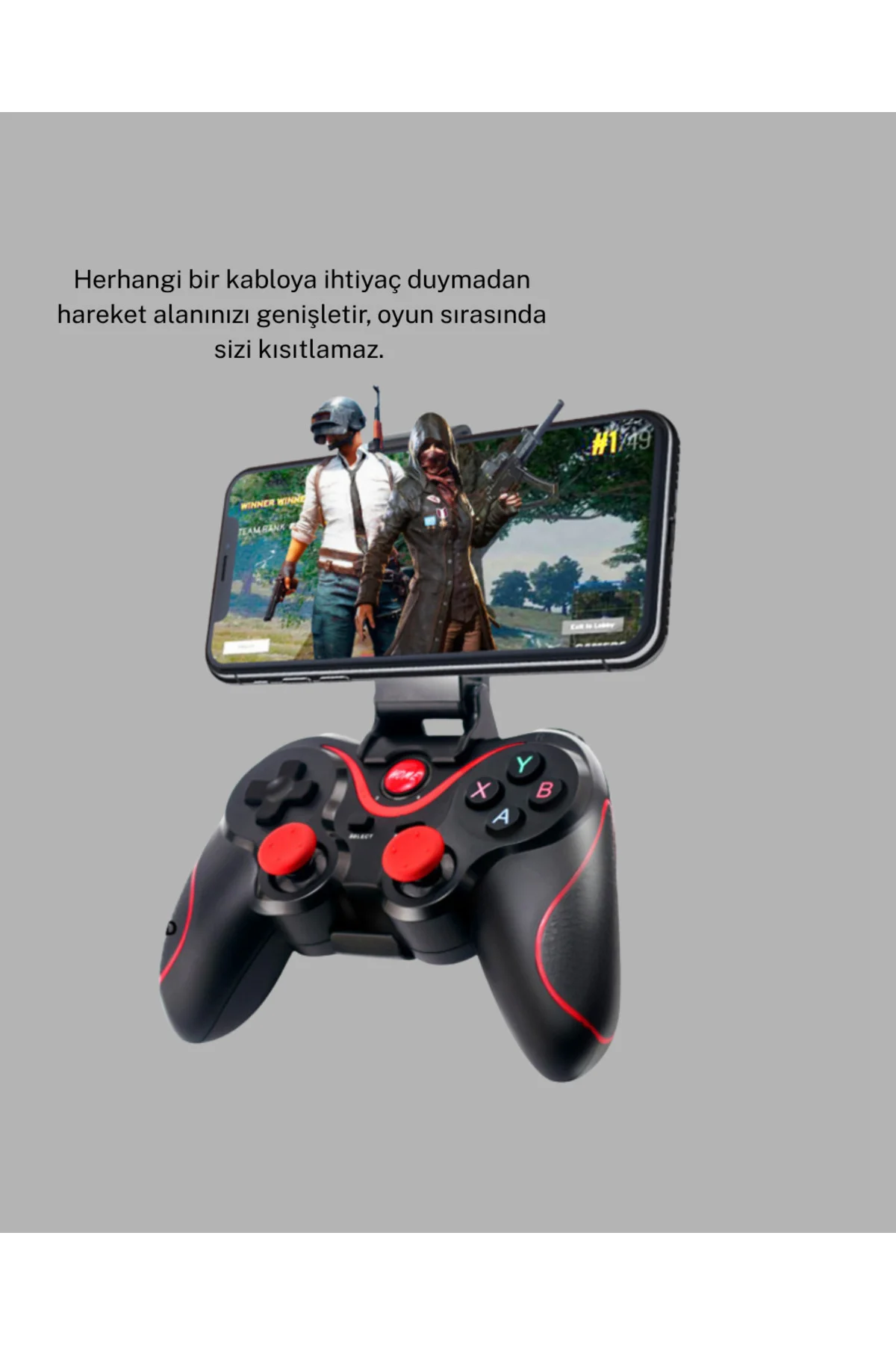 Bluetooth Gamepad Kablosuz Oyun Kumandası Tek Cihaz Destekli