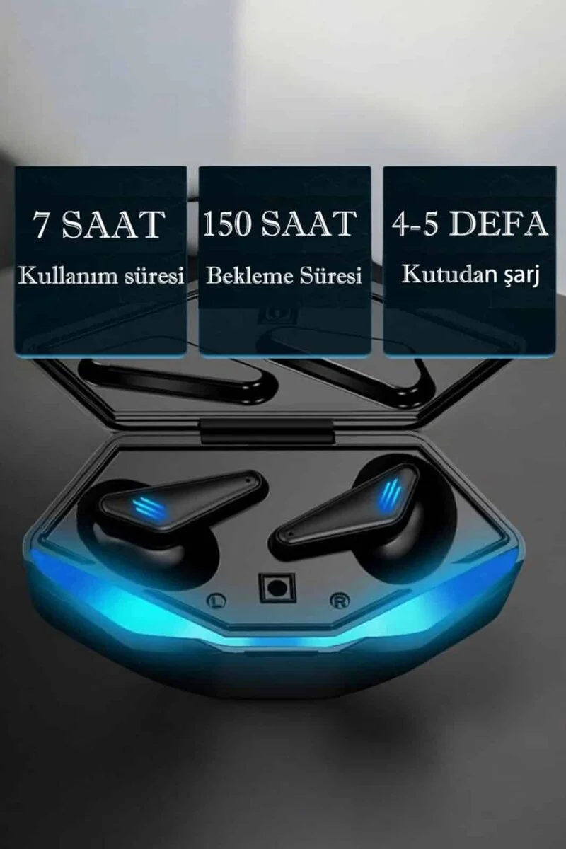 Bluetooth Gamer Kulaklık - ANC, 3D Ses, IPX5 Su Geçirmez, 5 Saat Pil Ömrü, Bluetooth 5.0