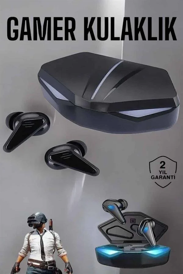 Bluetooth Gamer Kulaklık ANC - Aktif Gürültü Engelleme, 3D Ses ve 4-5 Saat Pil Ömrü