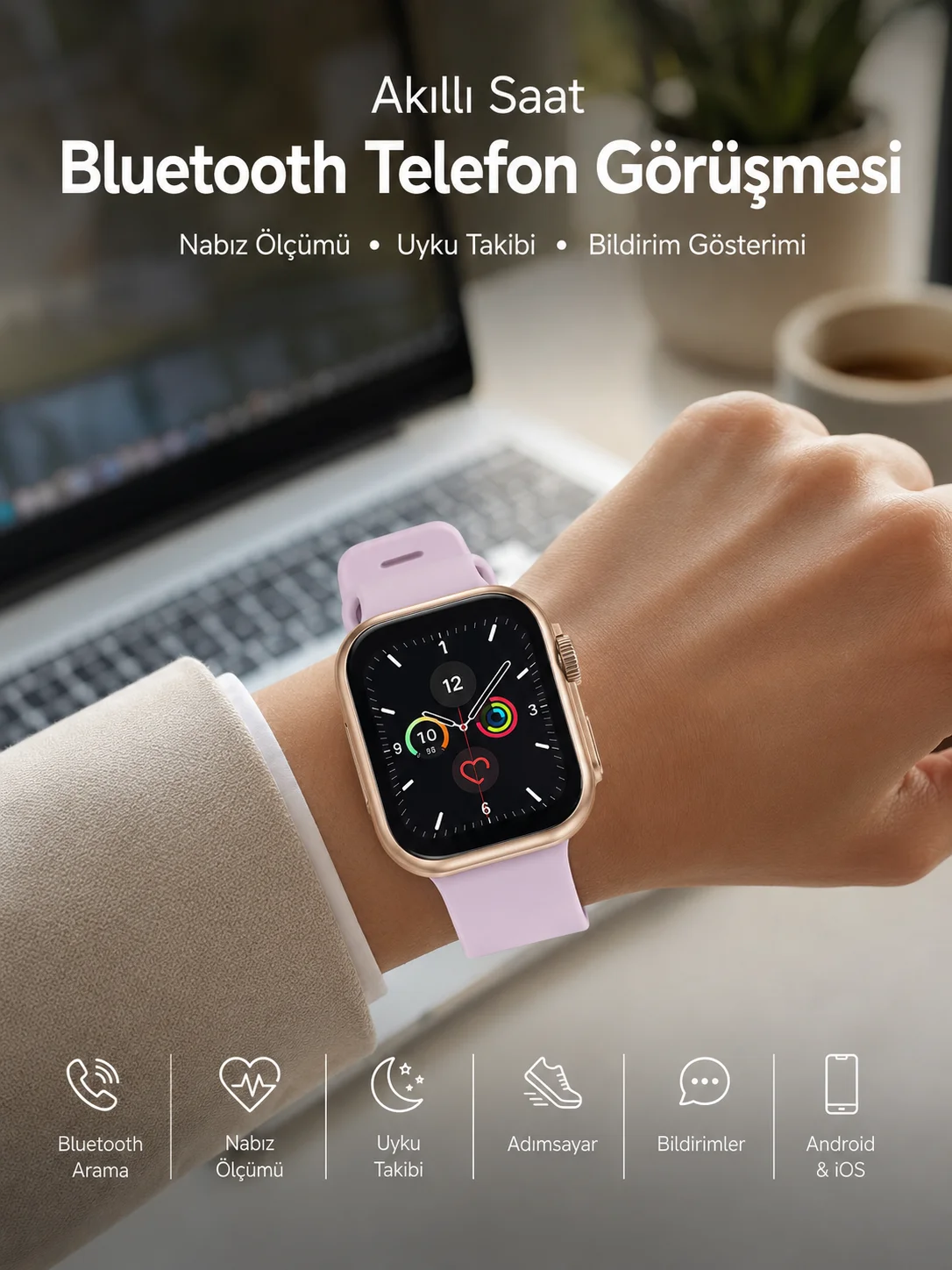 Bluetooth Görüşmeli Akıllı Saat, Sağlık Takibi ve Akıllı Bildirim Özellikleriyle Günlük Hayatınızı Kolaylaştırır