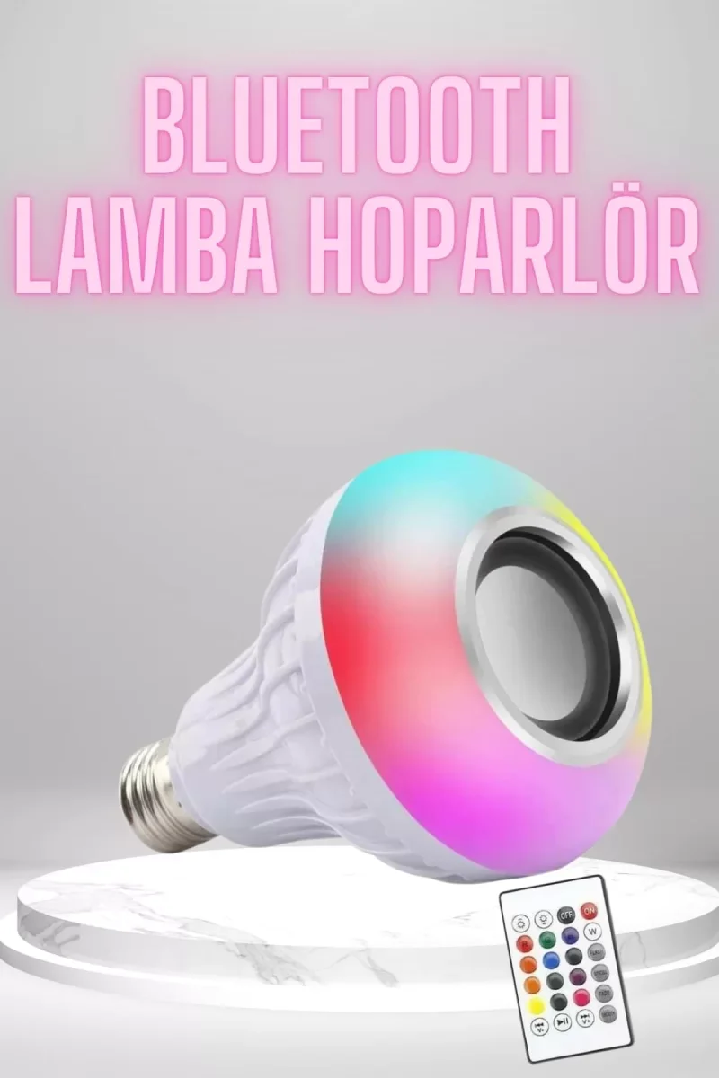 Bluetooth Hoparlör Akıllı Rgb Led Işık Renk Değiştirme Ses Bombası Ampül Görünümlü - Lisinya