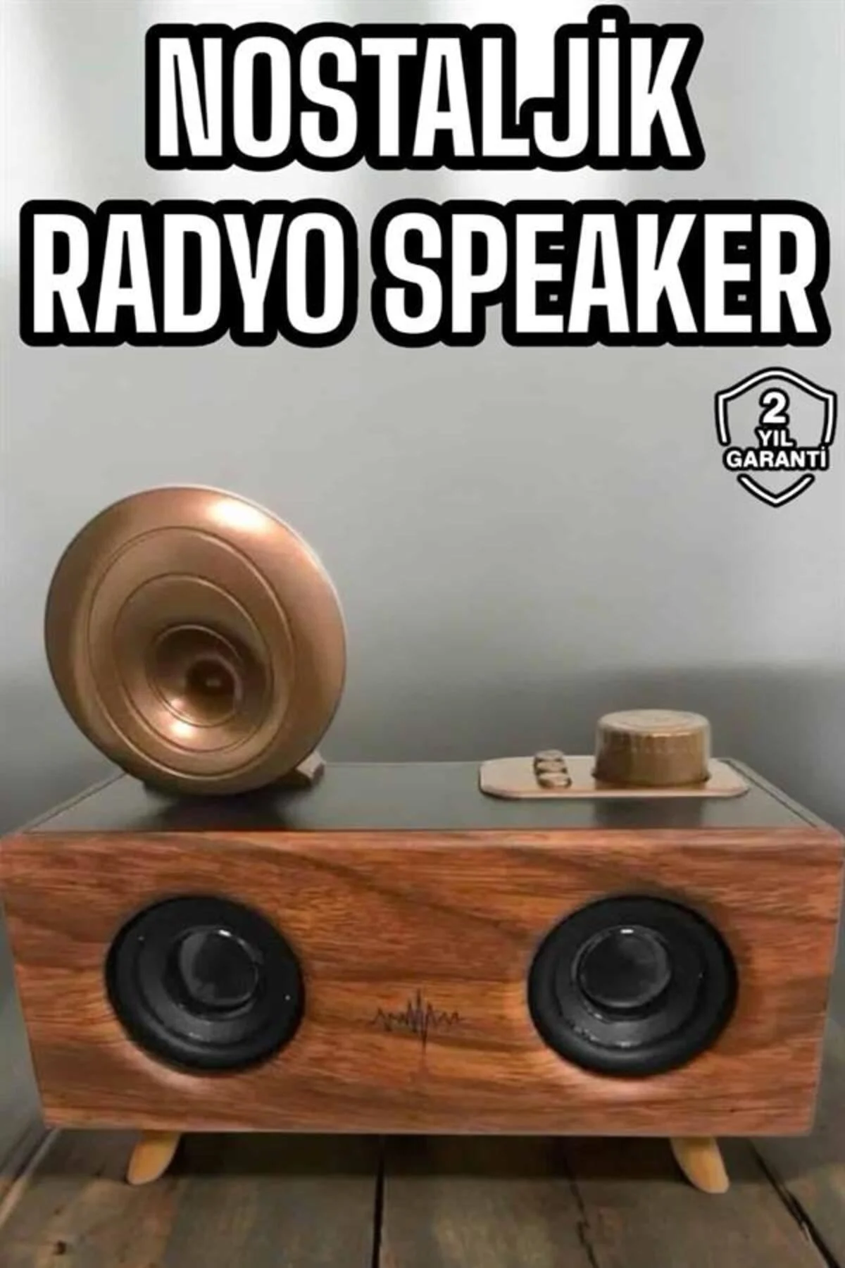 Bluetooth Hoparlör Ahşap Klasik Retro Gramofon Bluetooth Müzik Ku