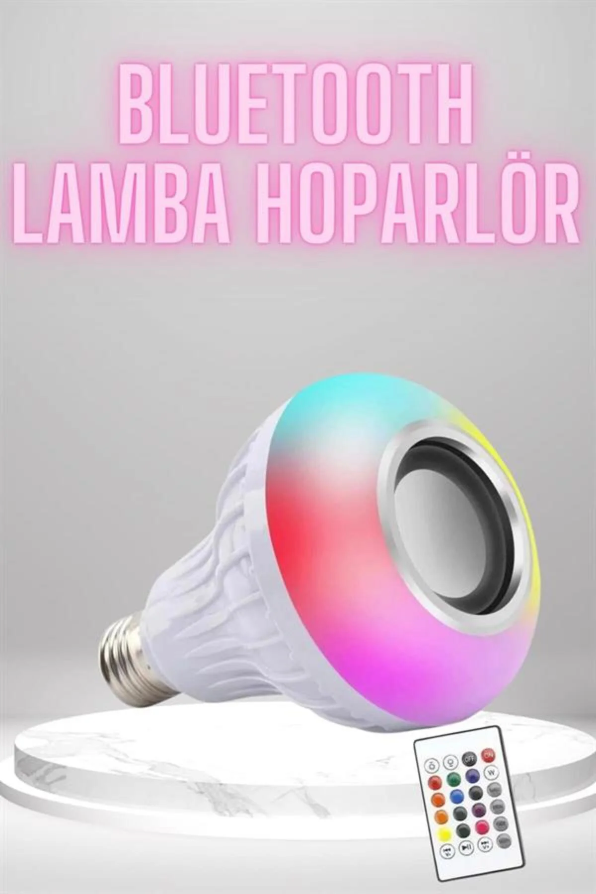 Bluetooth Hoparlör Akıllı Rgb Led Işık Renk Değiştirme Ses Bombas