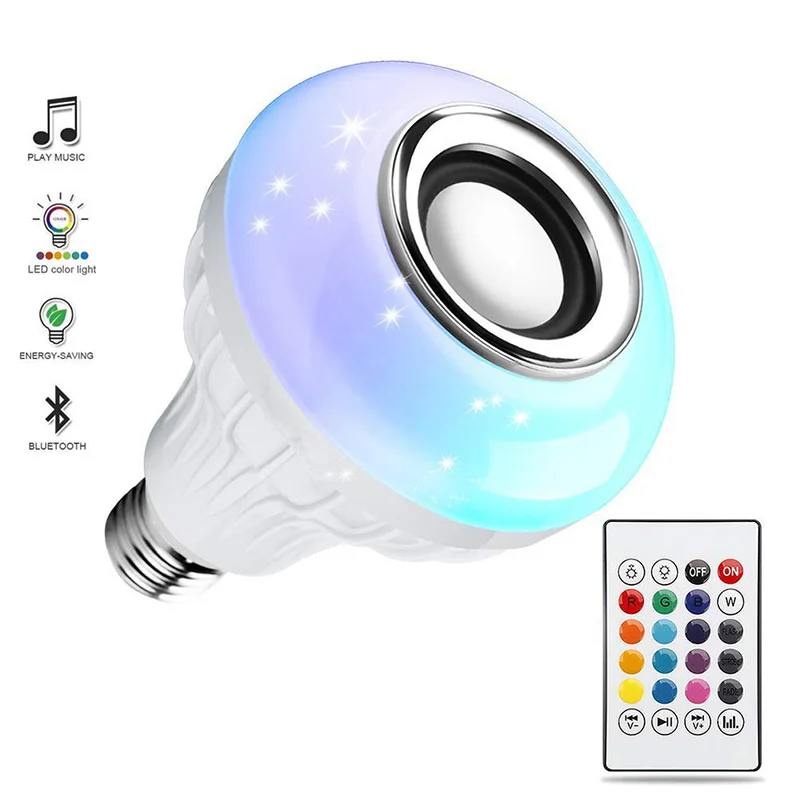 Bluetooth Hoparlör Akıllı Led Ampul Lamba Bluetooth Hoparlör Akıllı Led Ampul Lamba